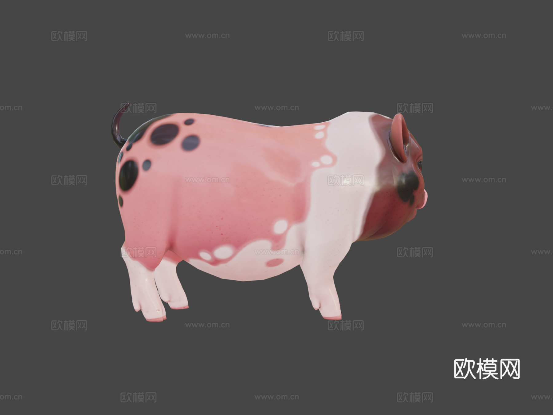 迷你小猪3d模型