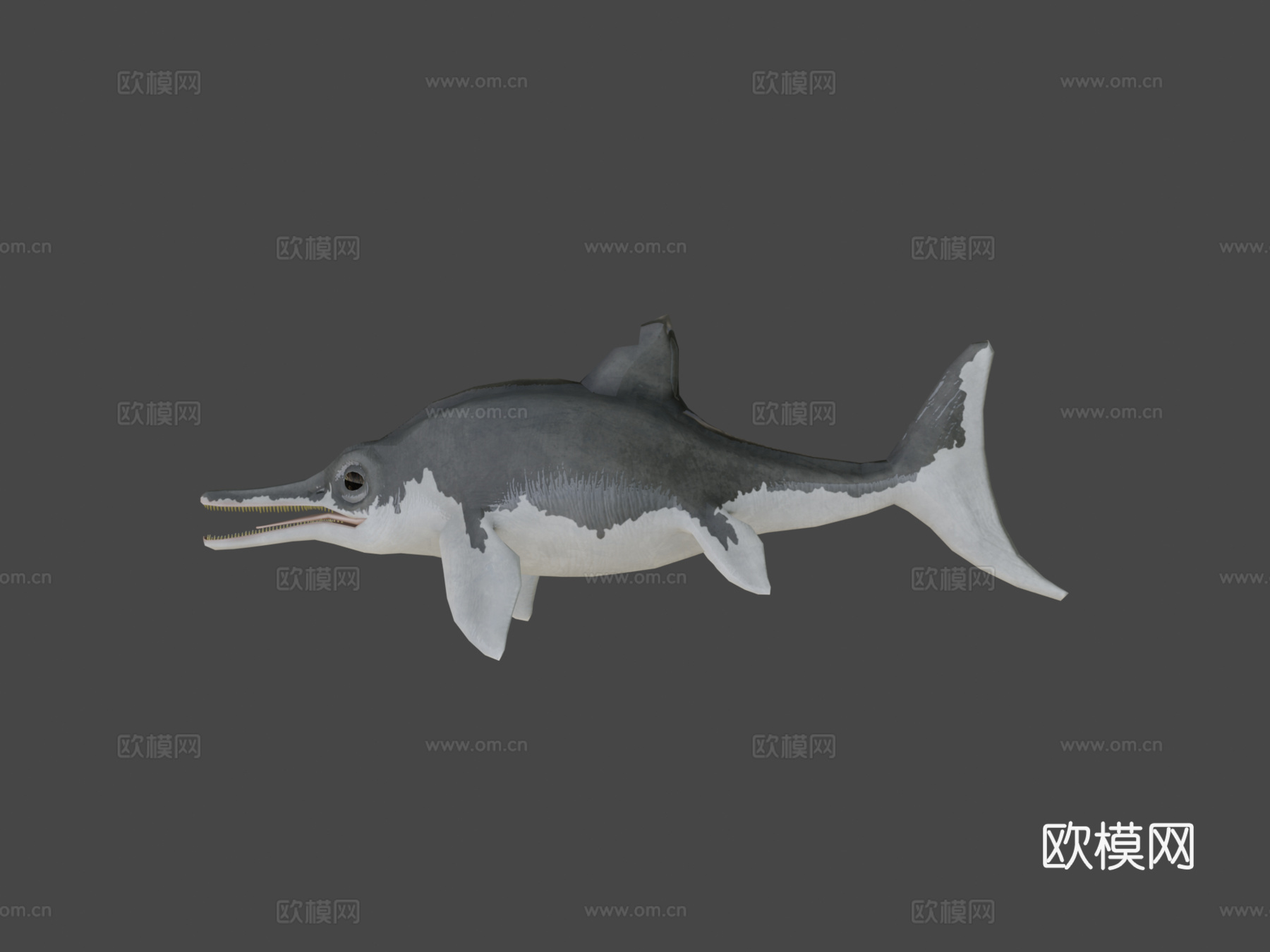 鱼龙3d模型