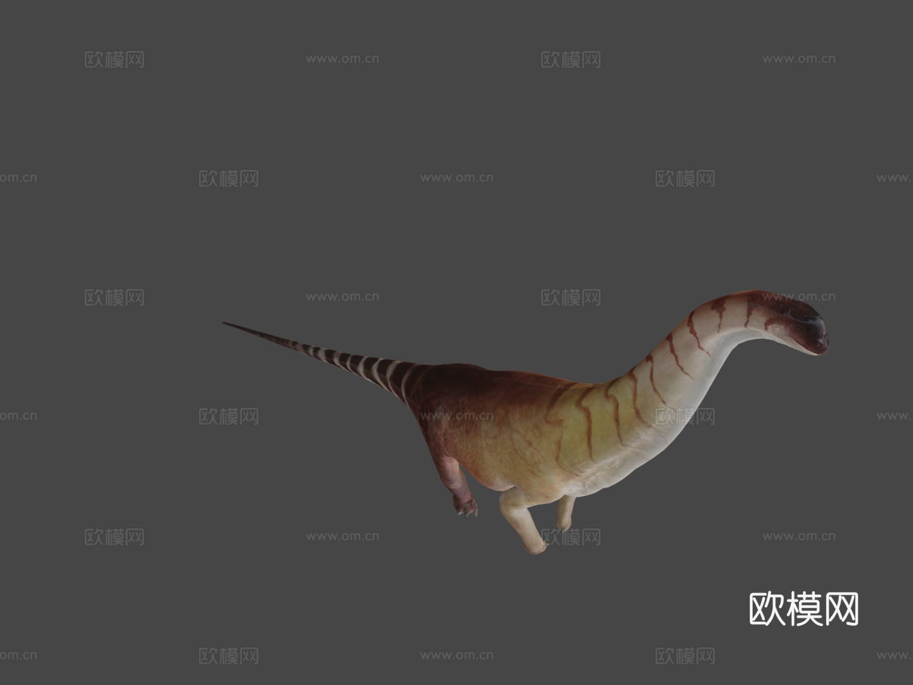 腕龙行走循环3d模型