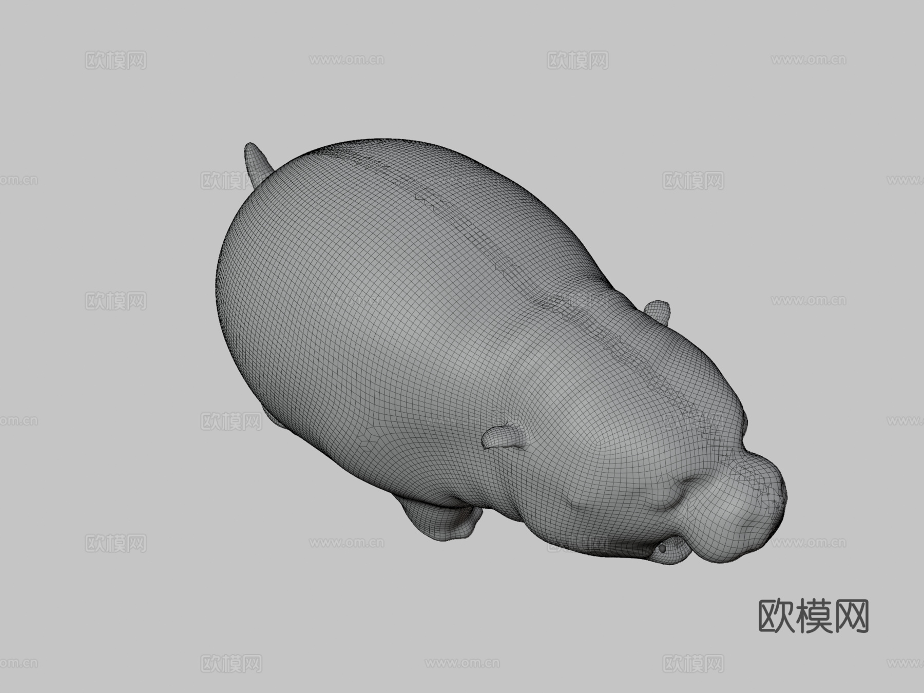 慕登-侏儒河马宝宝3d模型