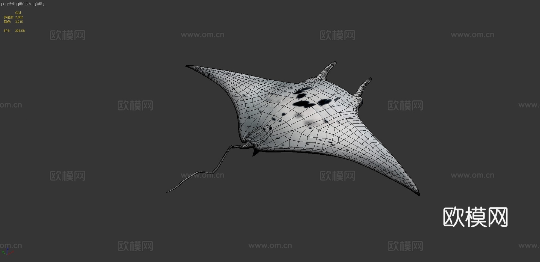 蝠鲼3d模型