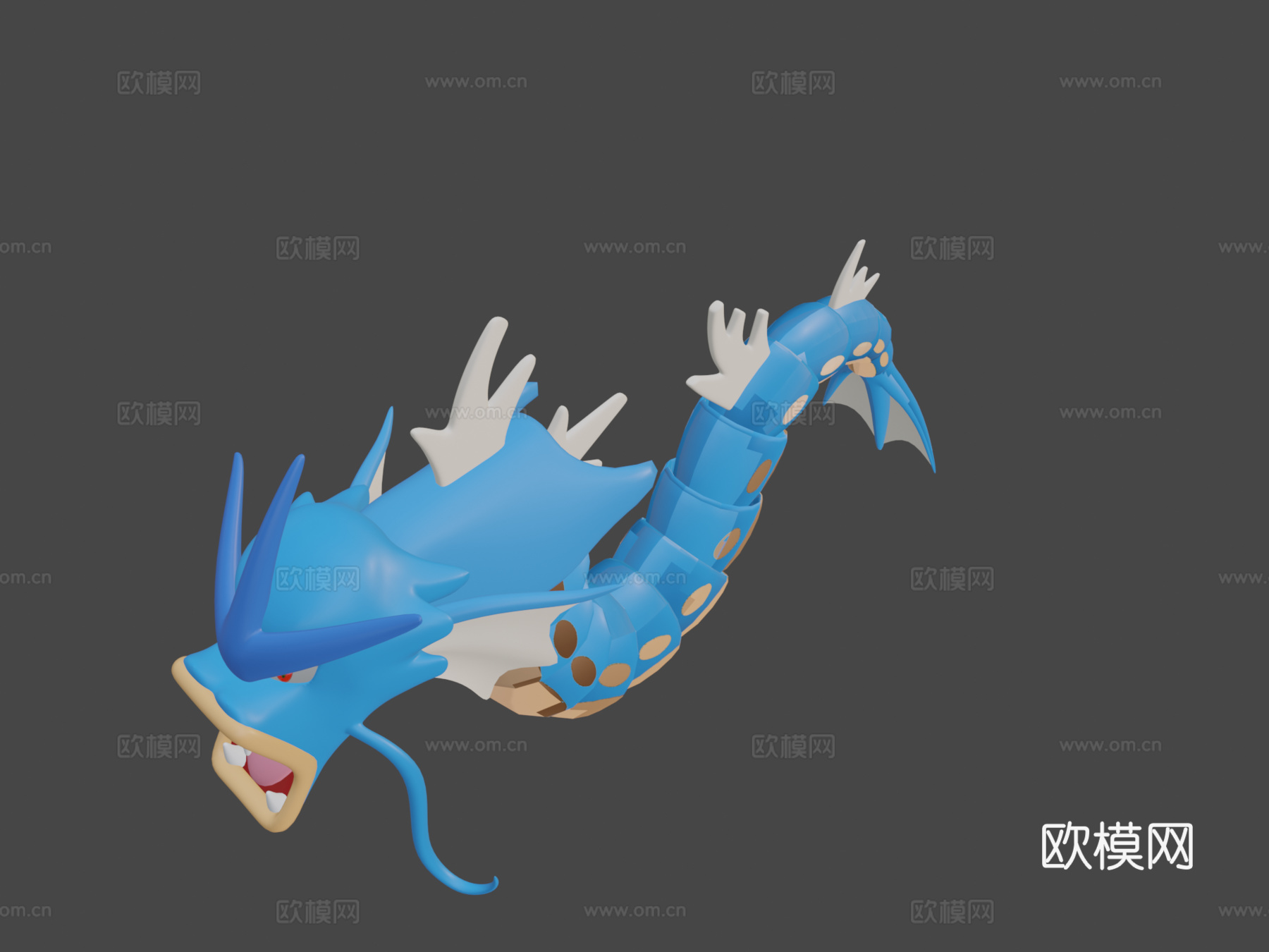 暴鲤龙由斯塔姆制作3d模型