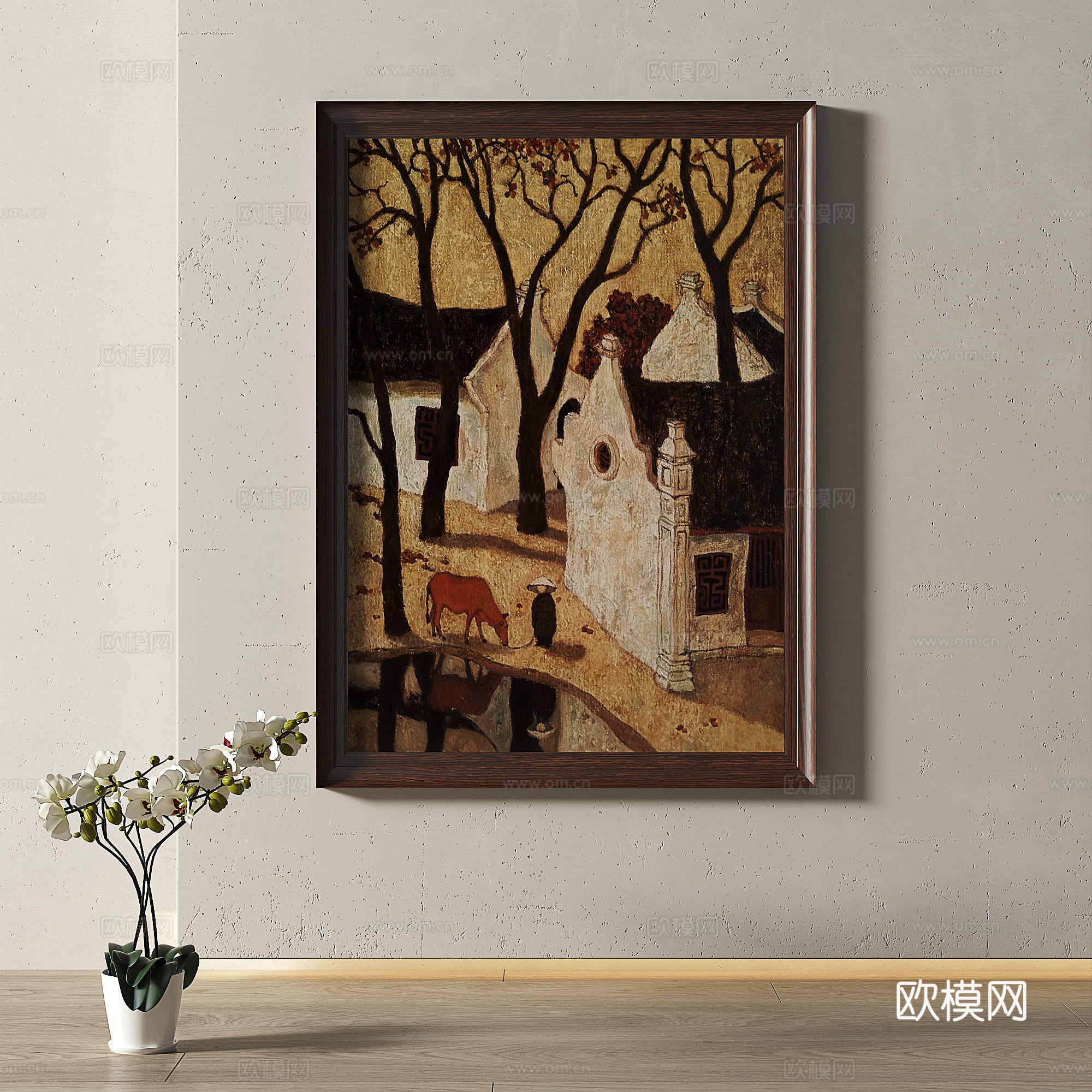 复古，中古，现代，油画，轻奢，法式，简约，欧式，古典，装饰画3d模型