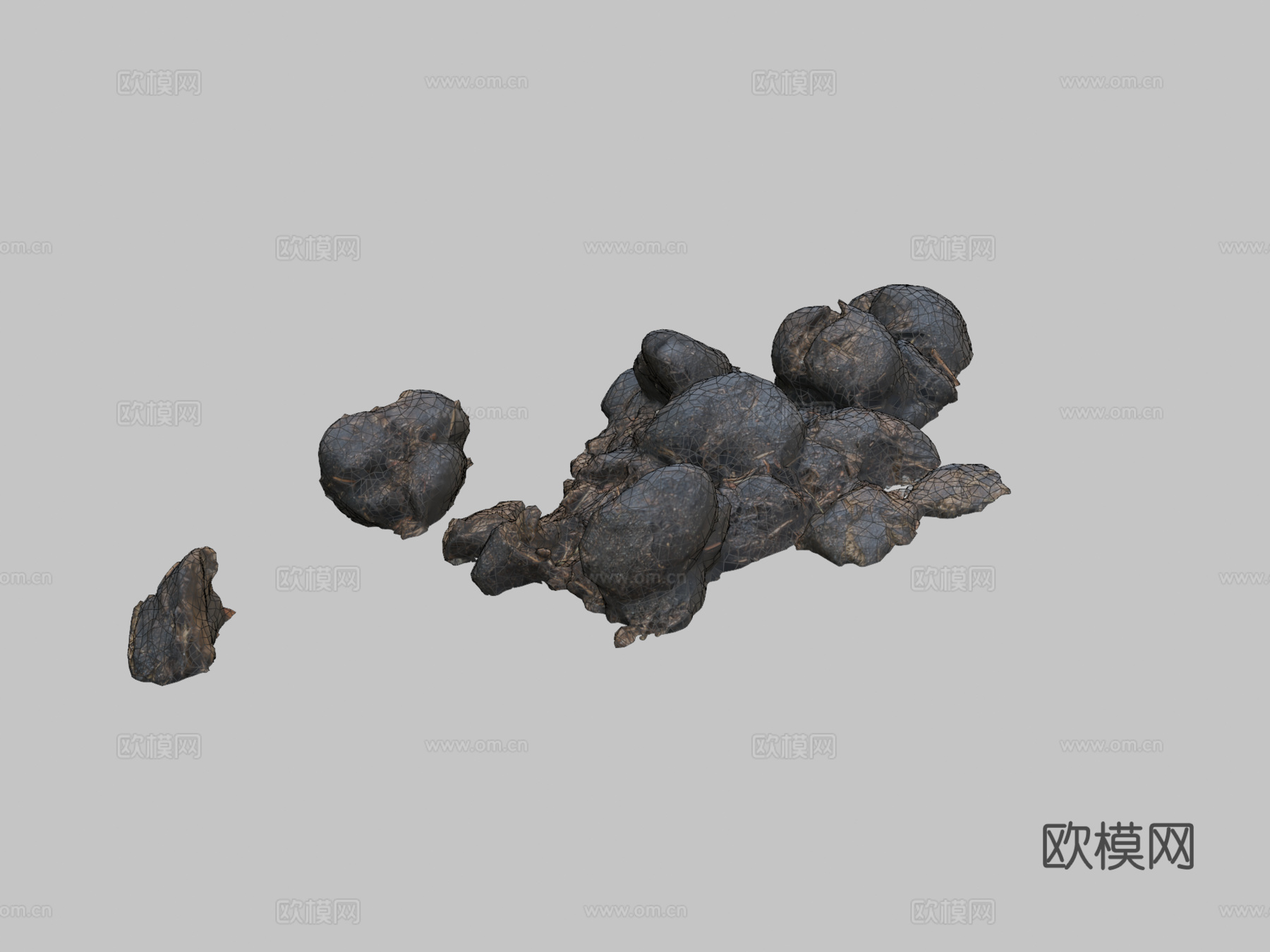 马粪堆扫描3d模型