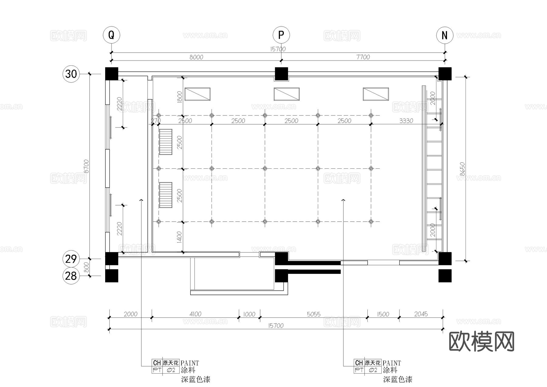 长沙3套影厅施工图cad施工图