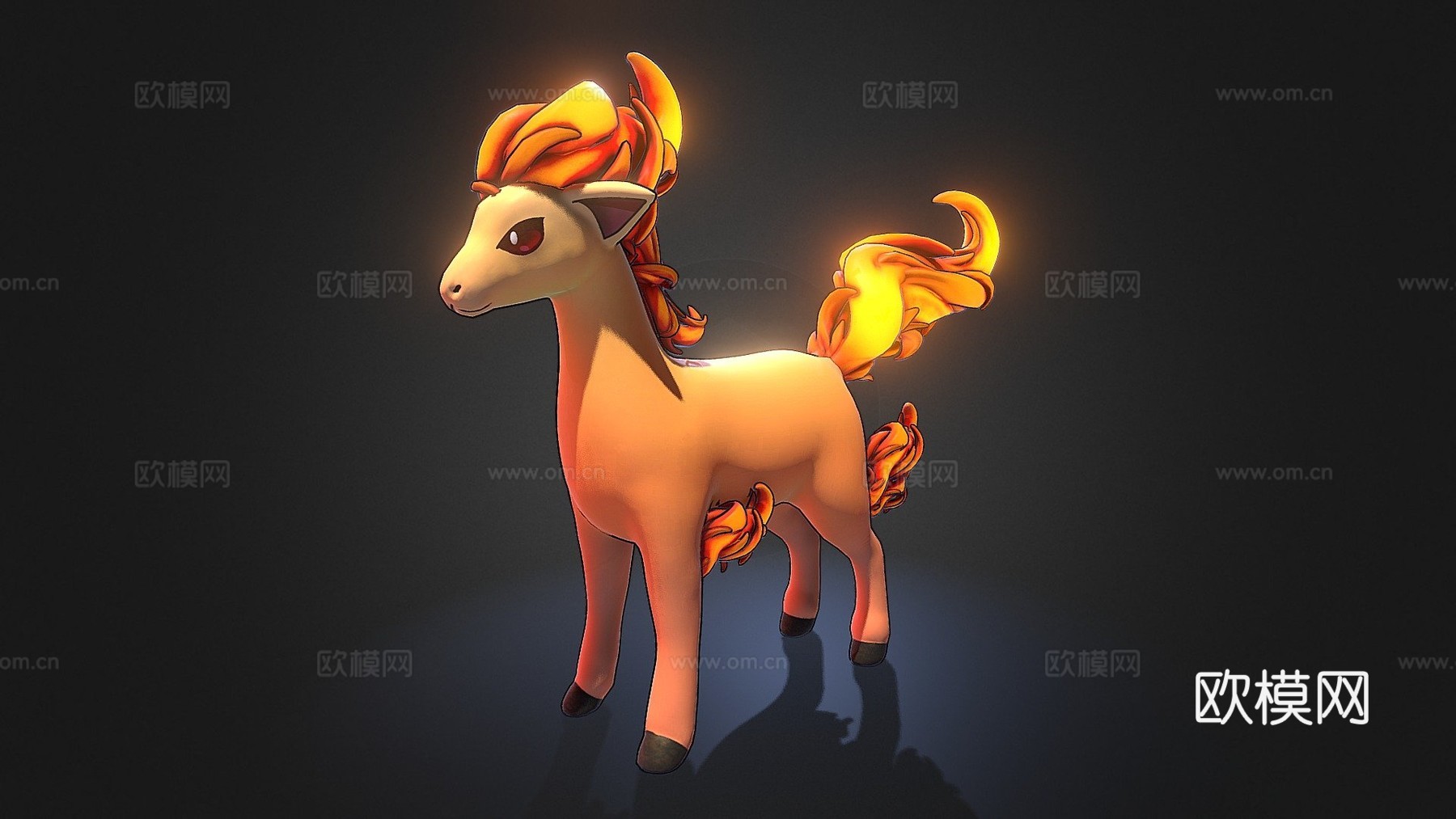 小火马宝可梦3d模型