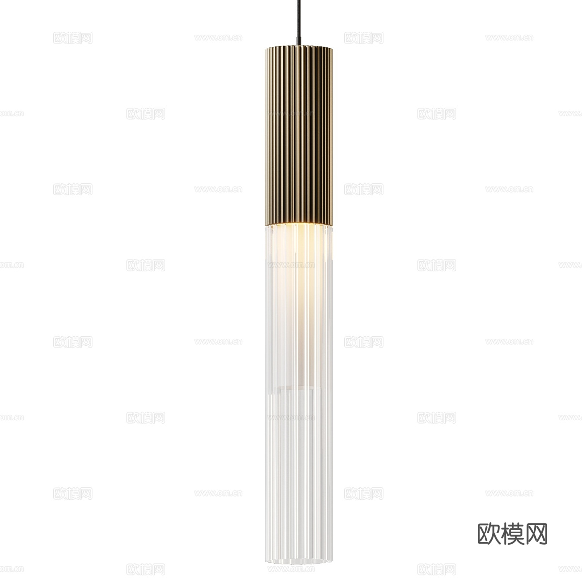 现代轻奢极简金属装饰小吊灯3d模型