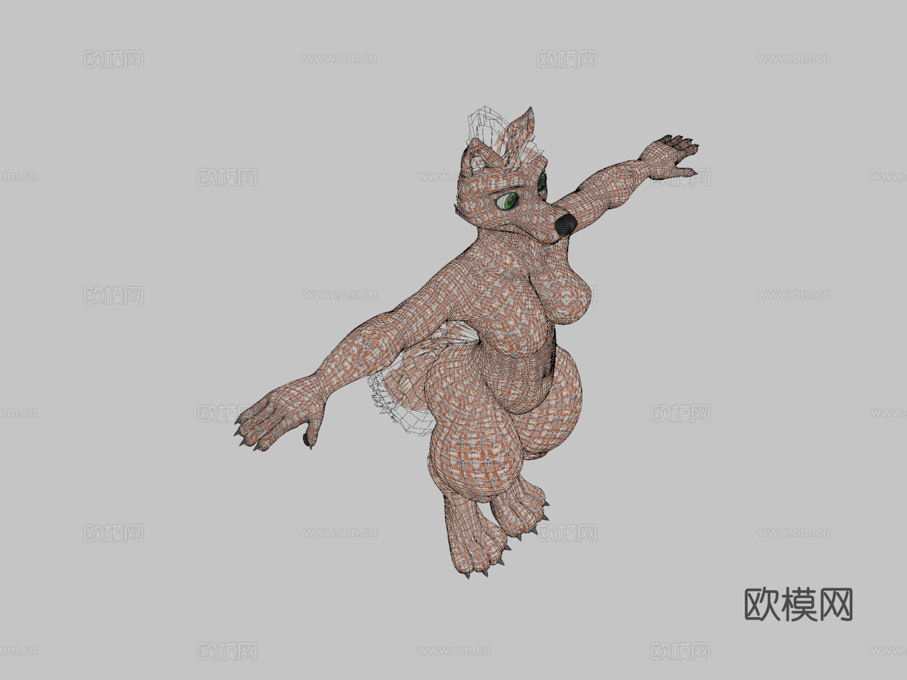 狼 - VR聊天与虚拟主播头像3d模型