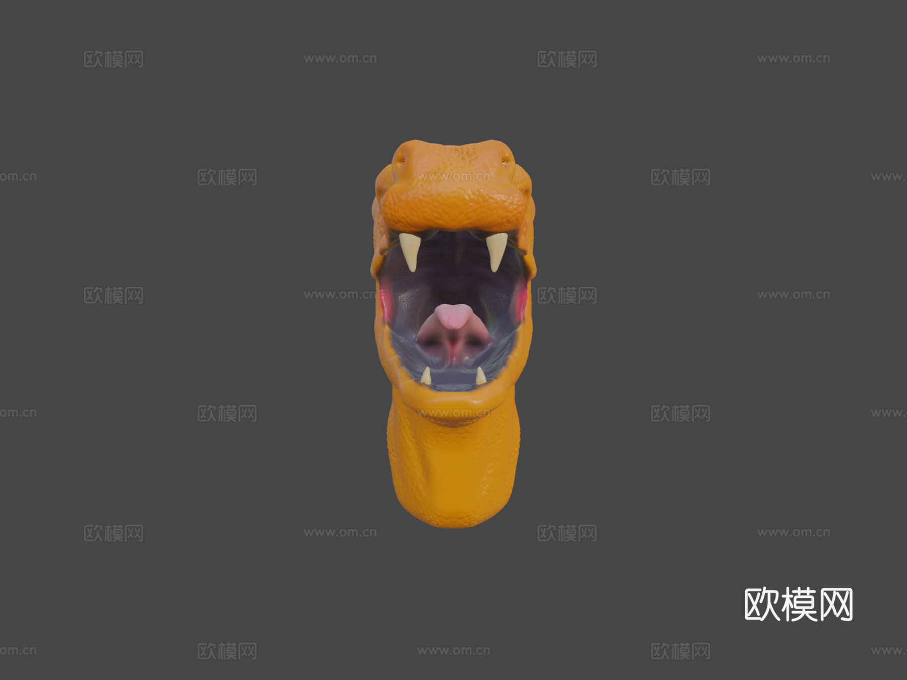 喷火龙头部雕塑3d模型