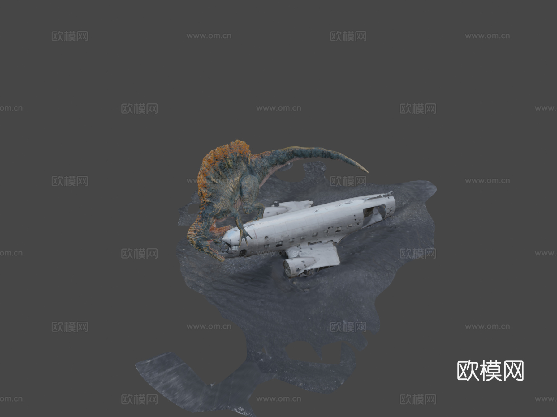 侏罗纪公园场景3d模型