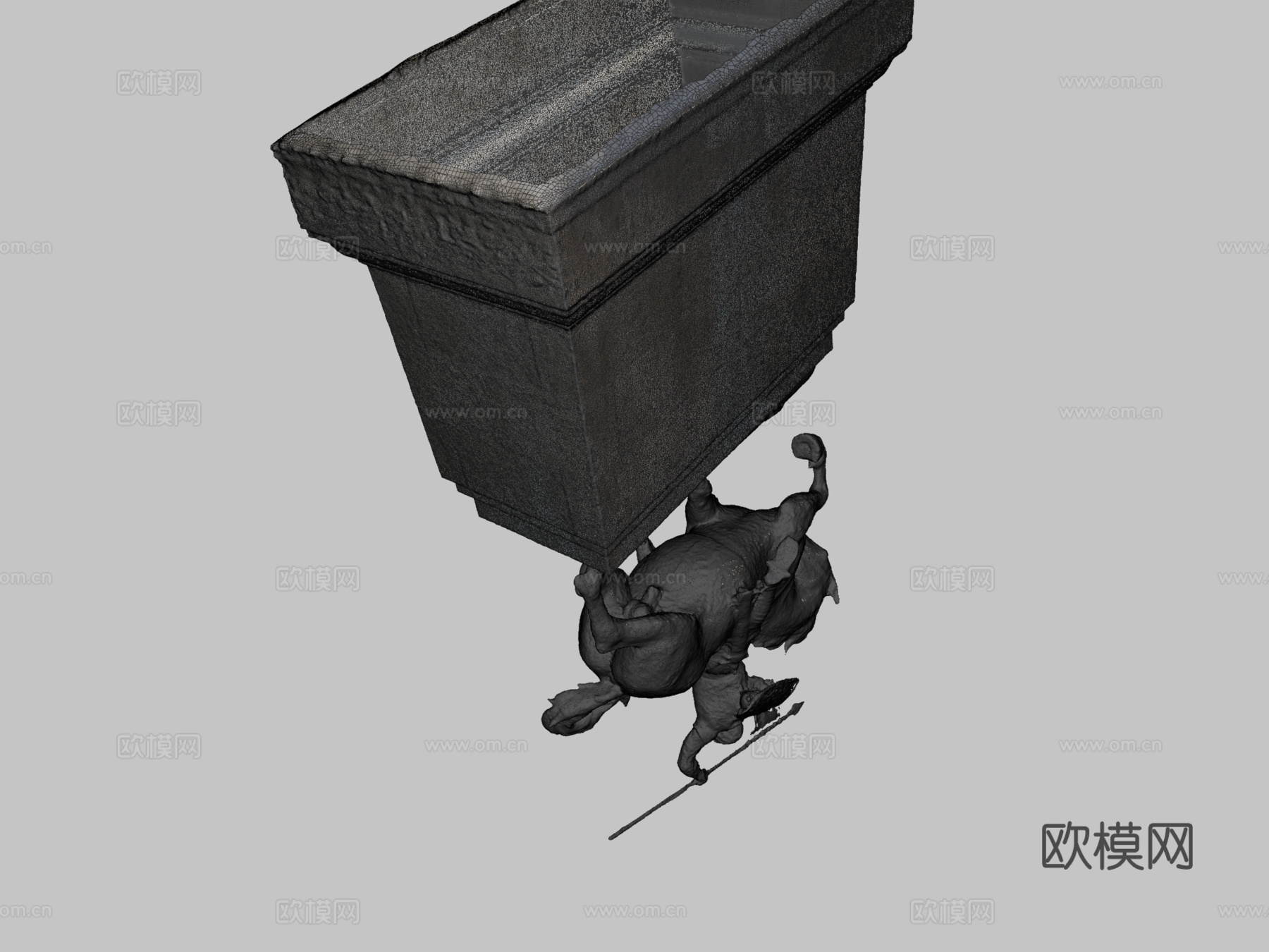 埃尔西德骑马雕像巴尔博亚公园SD3d模型