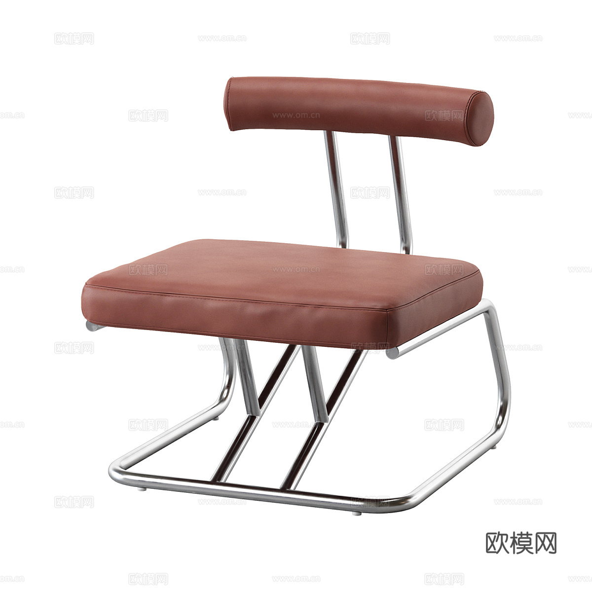 包豪斯休闲椅 皮革休闲椅 餐椅 单椅3d模型