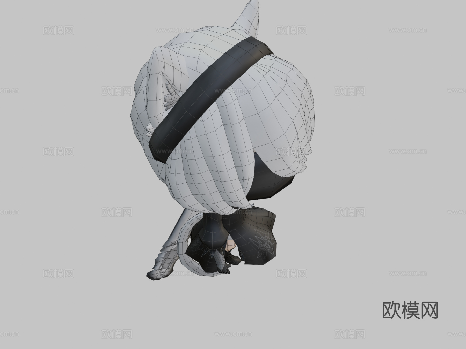 猫娘尤尔哈2B3d模型