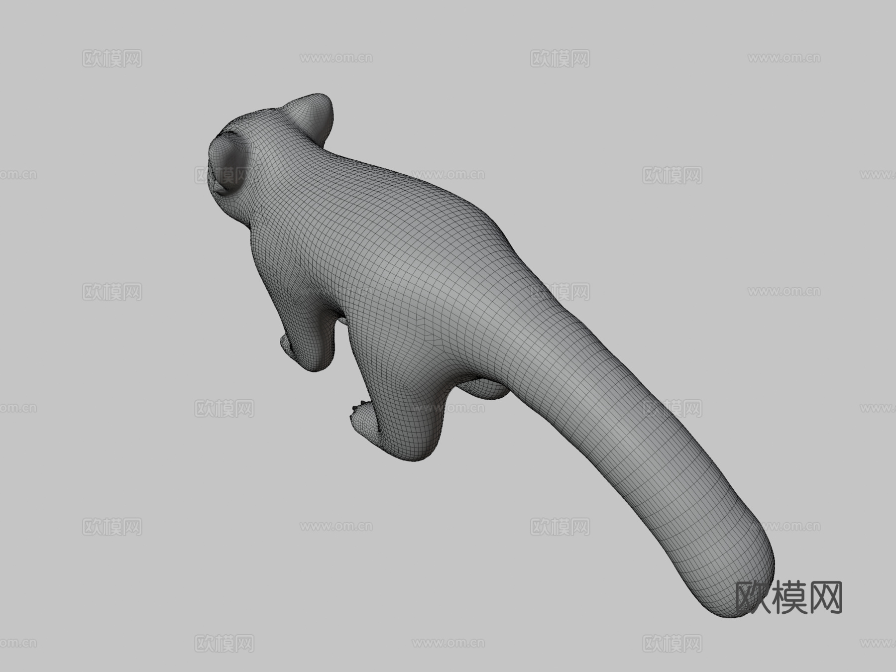 红熊猫-雕刻练习3d模型