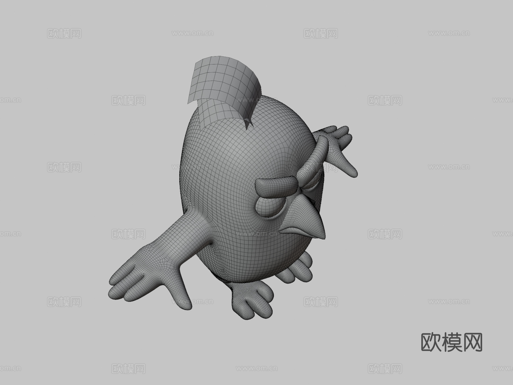 愤怒的小鸟-C4D建模角色3d模型