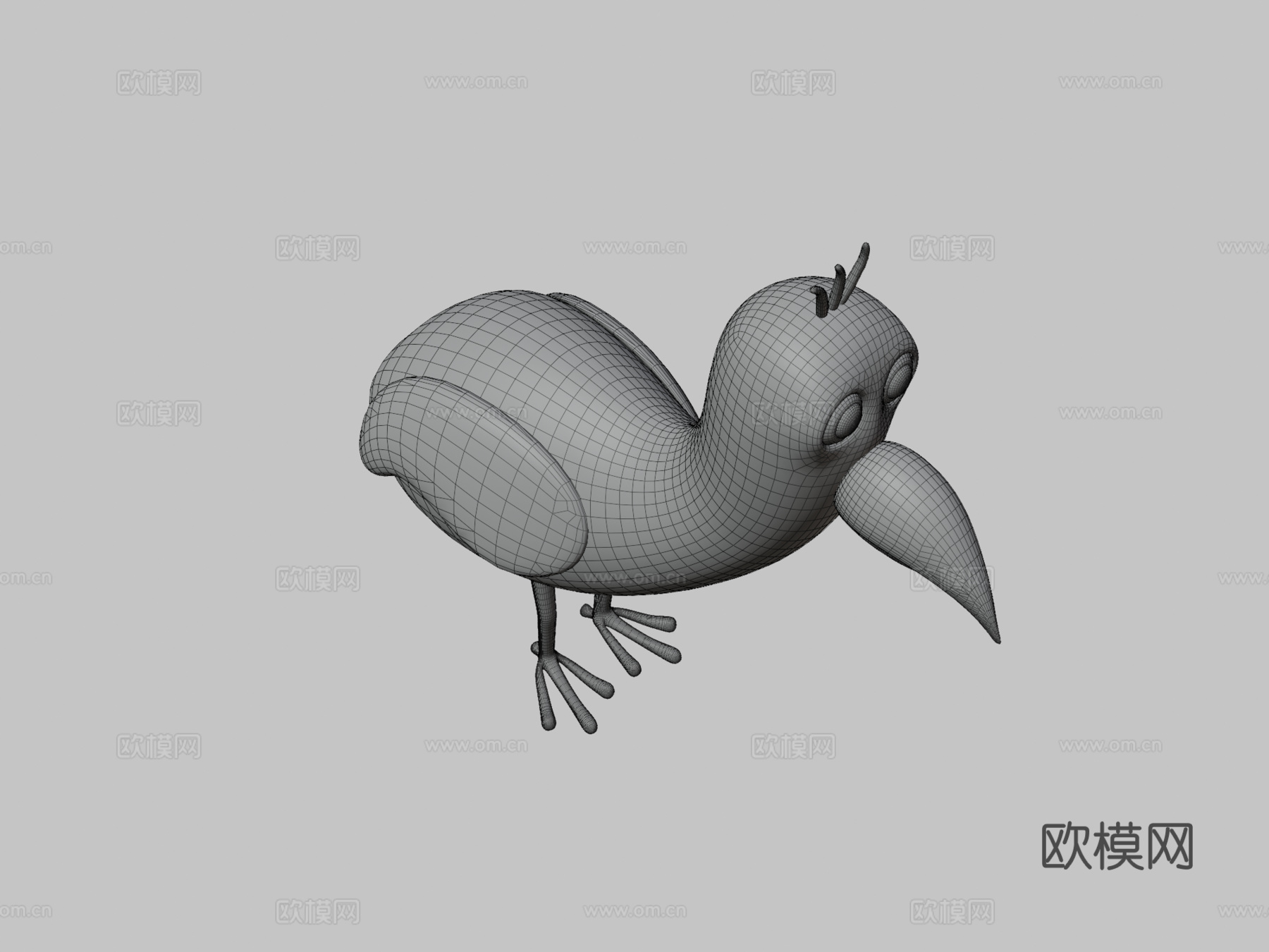班班花园2-奥皮拉鸟3d模型