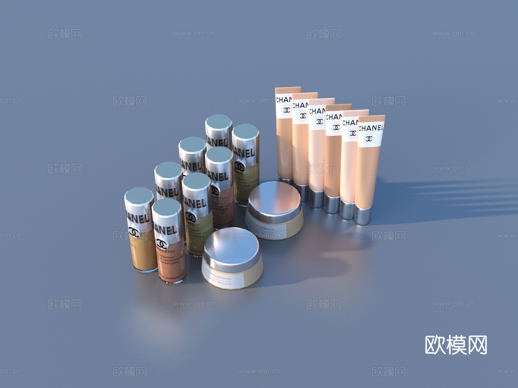 化妆品 摆件 生活用品su模型