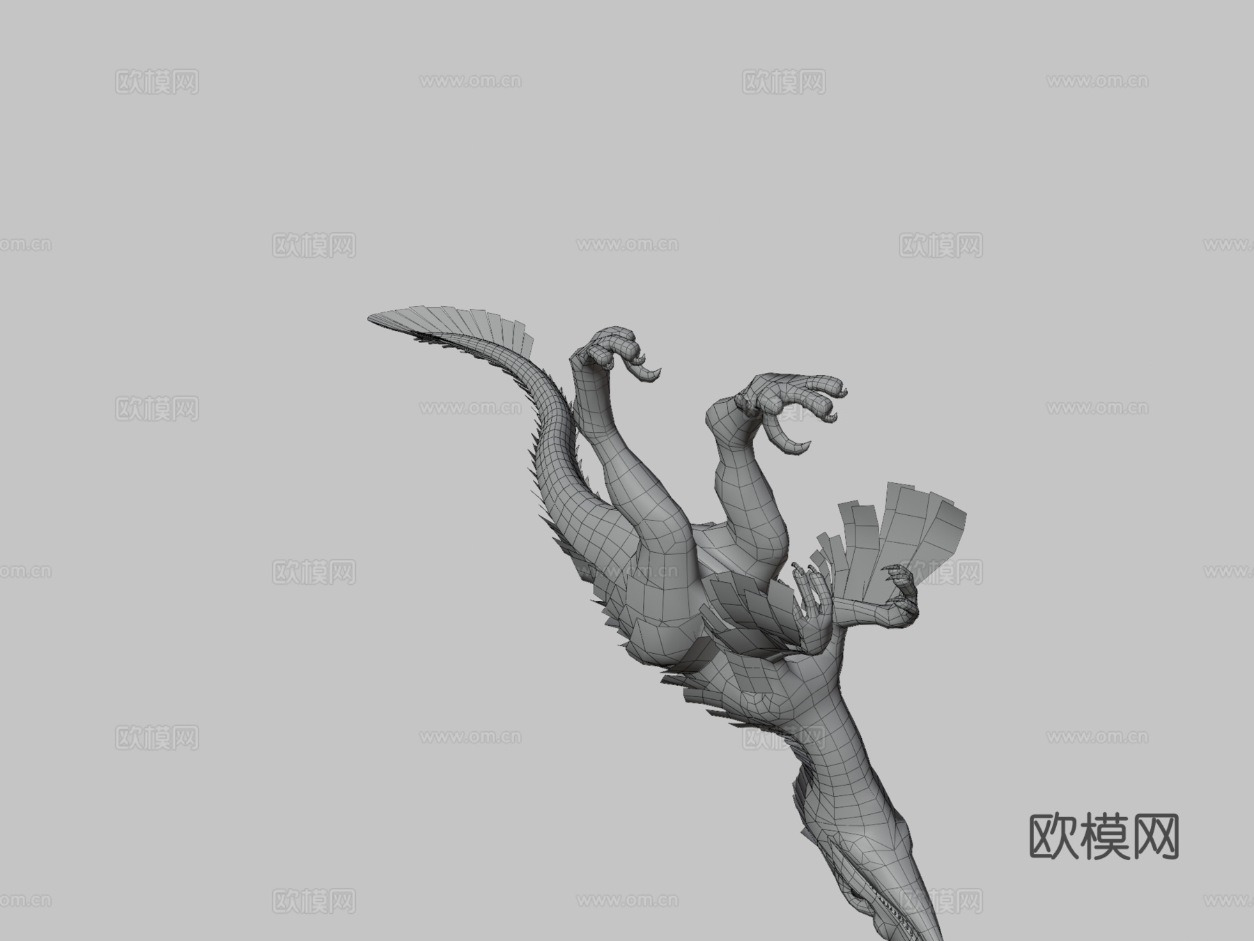 有羽毛猛禽3d模型