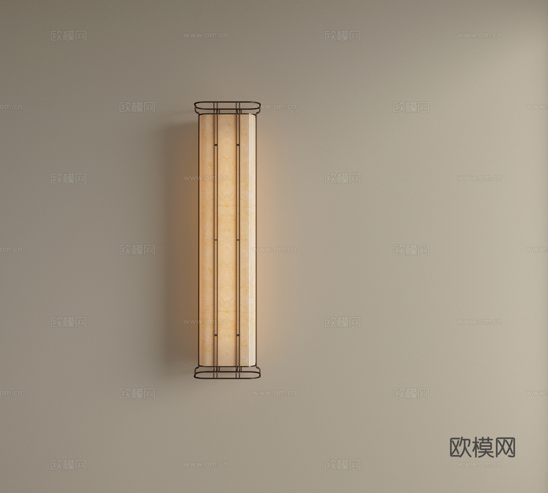 现代轻奢金属壁灯 长条壁灯 床头壁灯 镜前壁灯 景观壁灯su模型