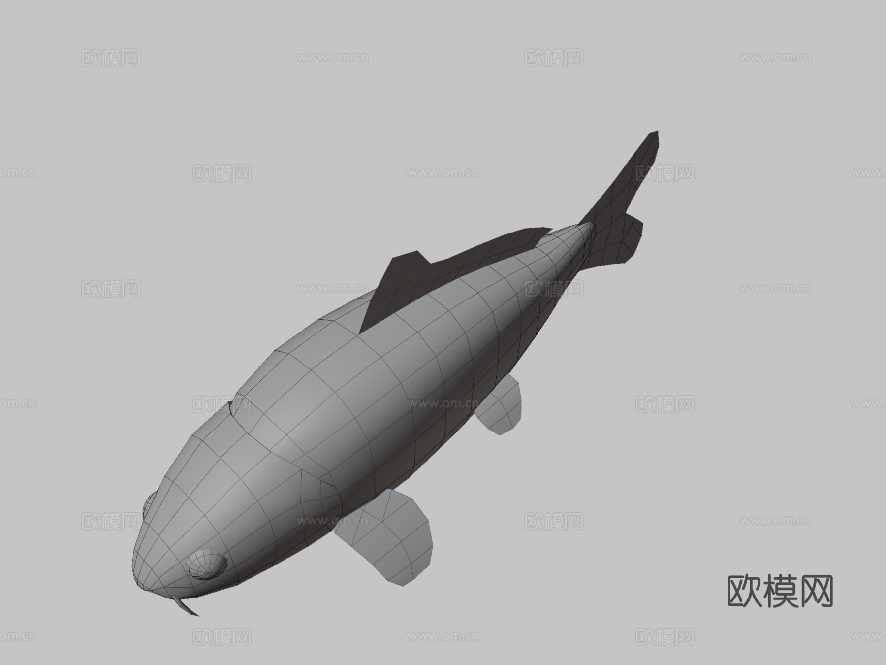 动画游动锦鲤(天空鲨鱼(犹他茶壶))3d模型