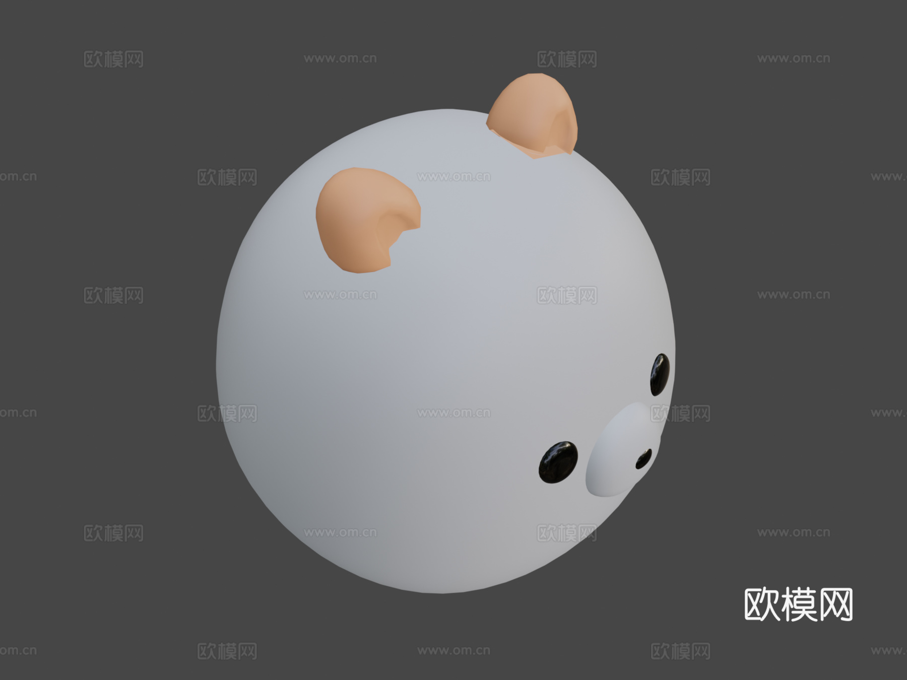 博美犬布可爱毛绒玩具3d模型