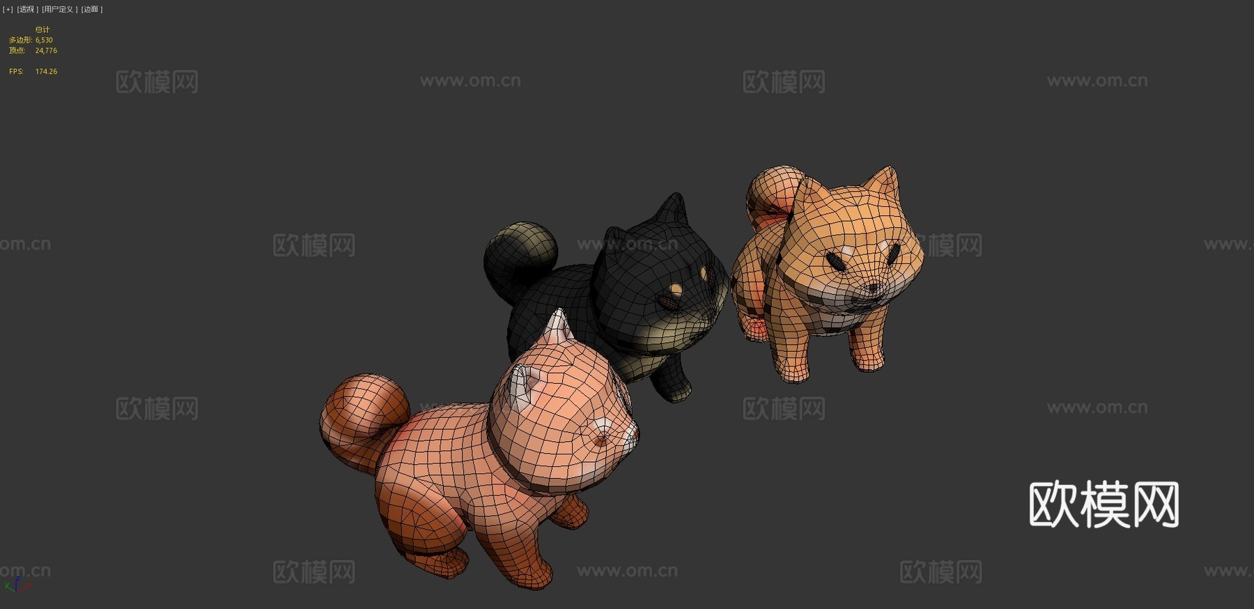 柴犬3d模型