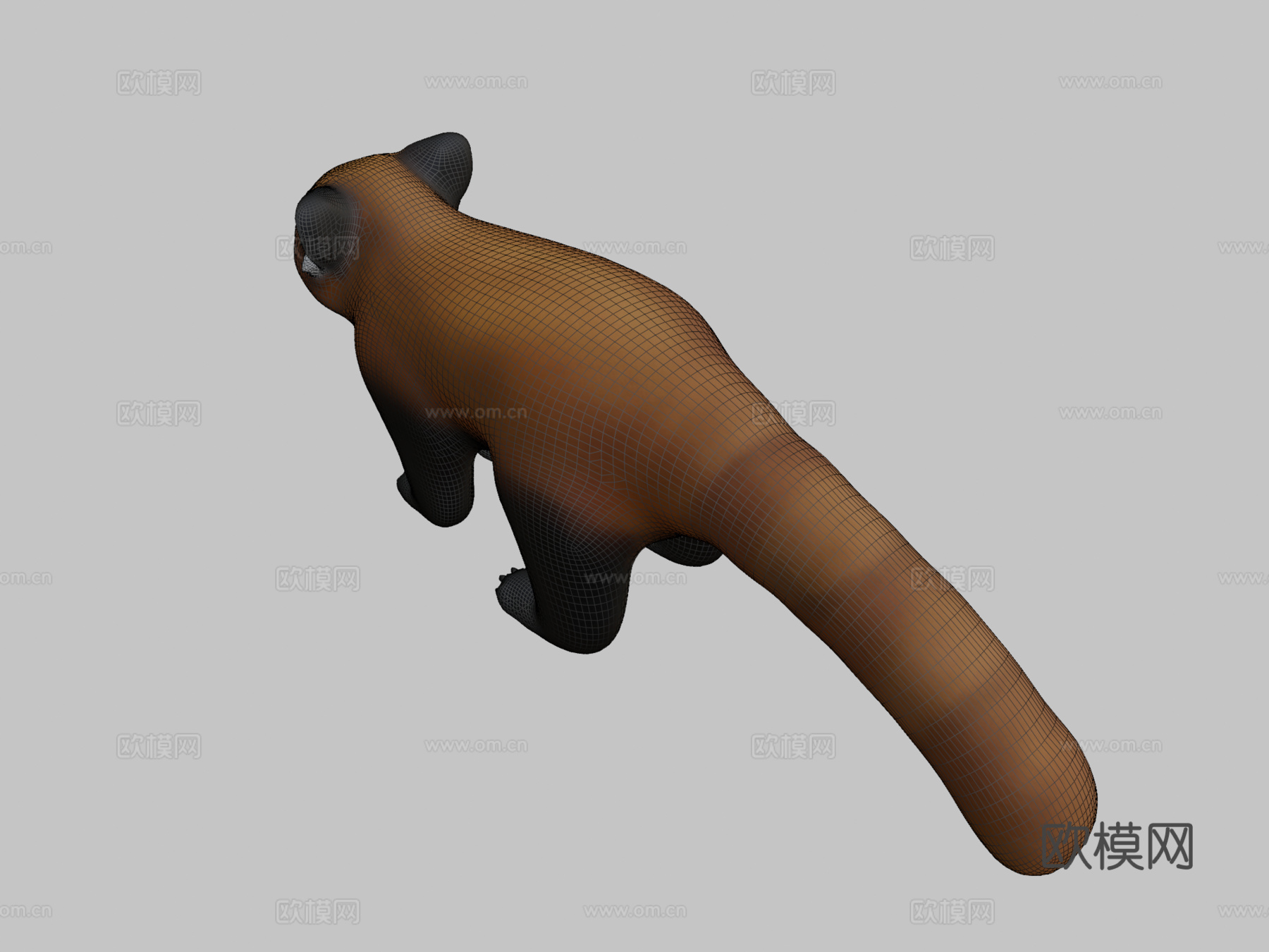 红熊猫-雕刻练习3d模型