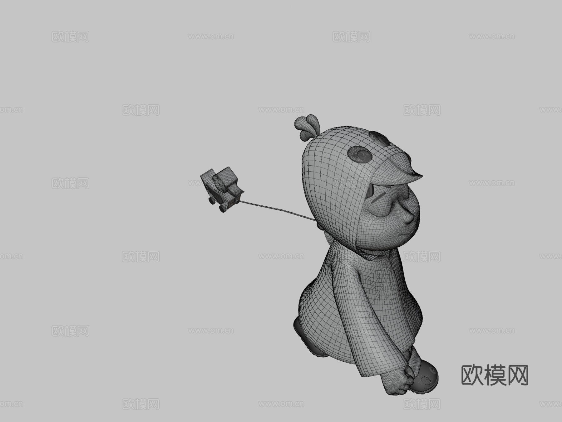 鸭子跟随姿态3d模型