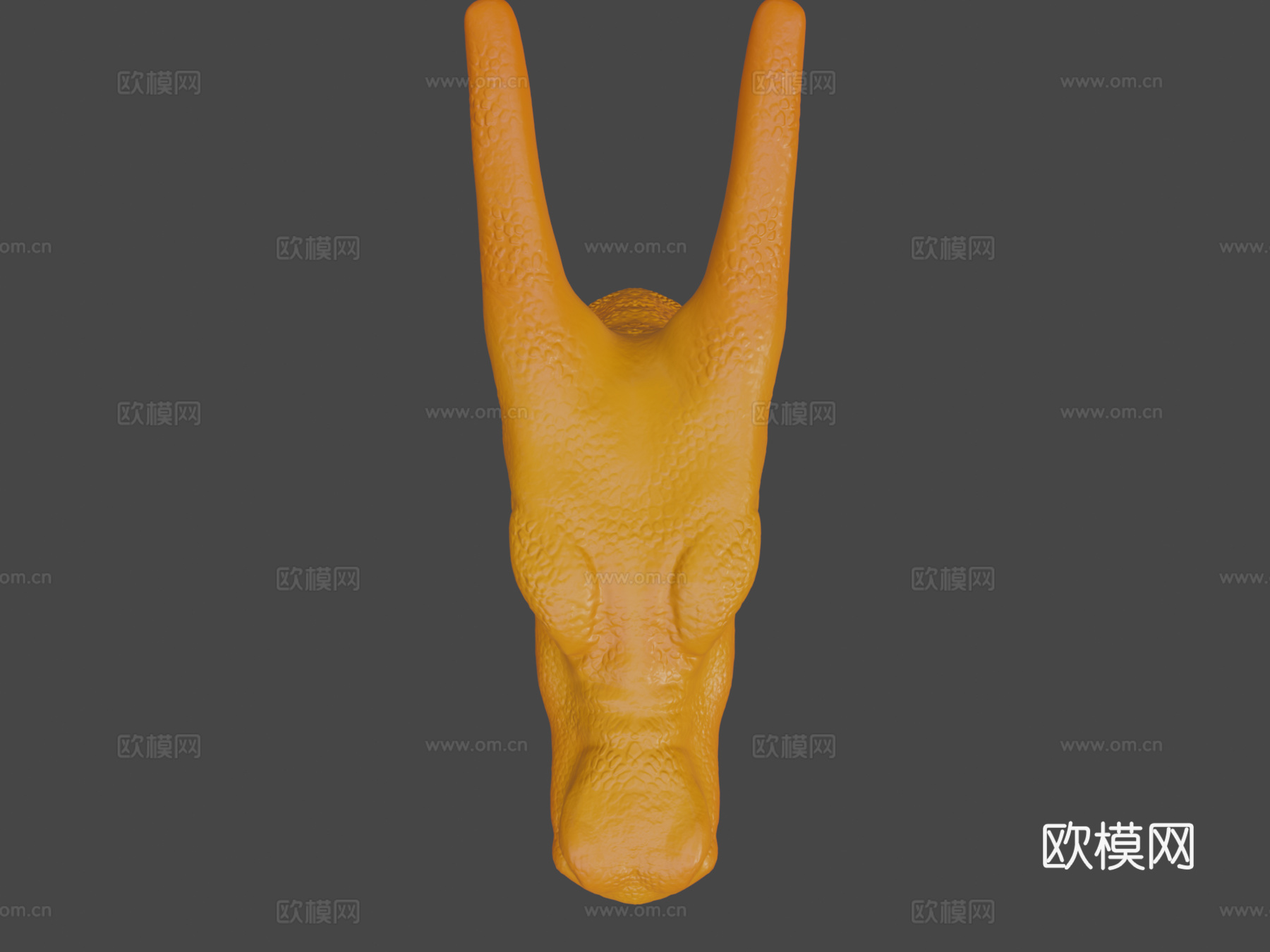 喷火龙头部雕塑3d模型