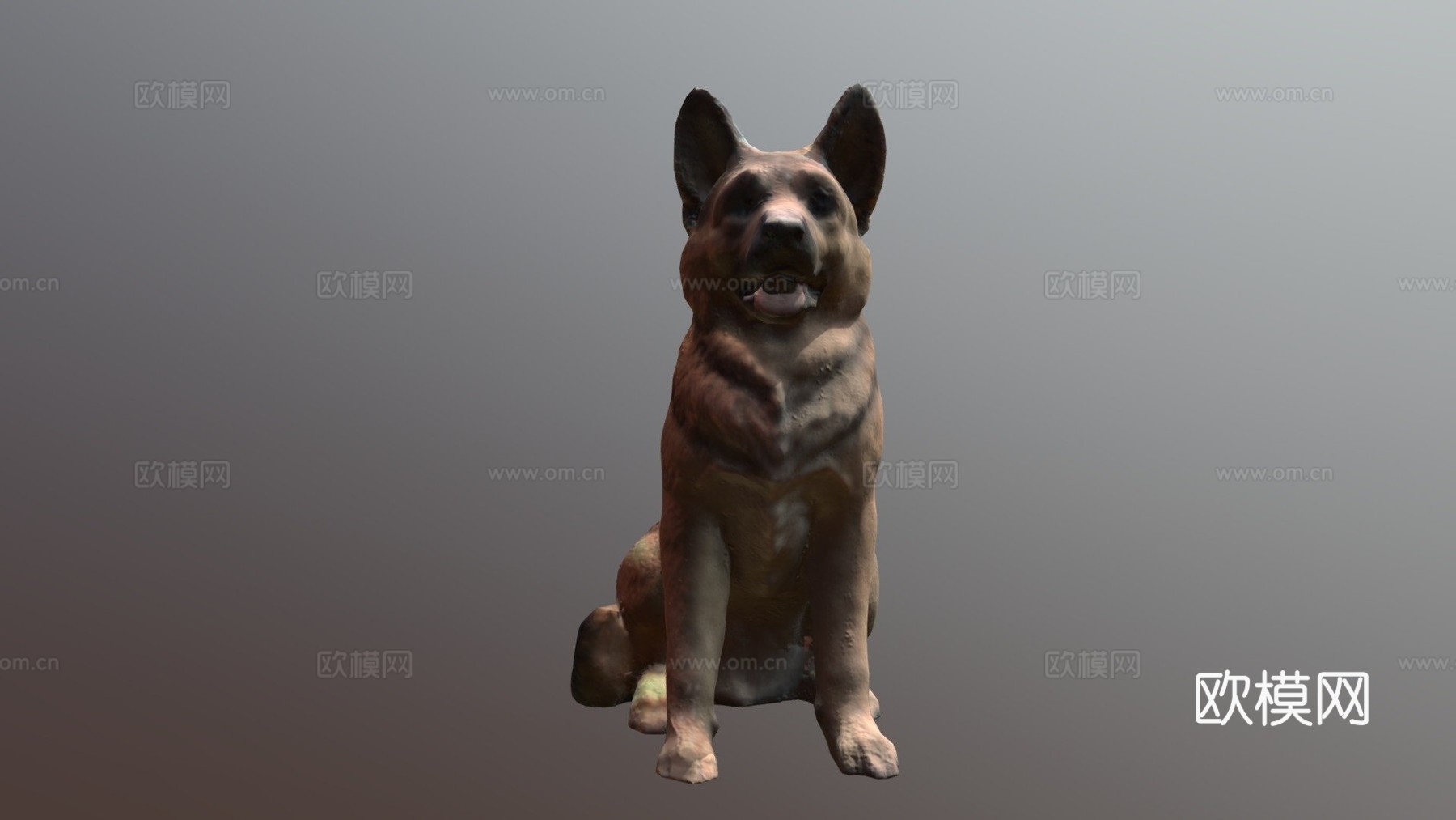 德国牧羊犬3d模型