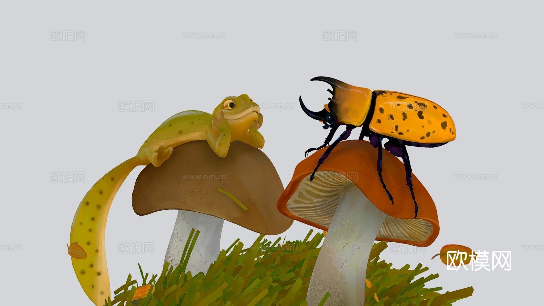 蝾螈3d模型