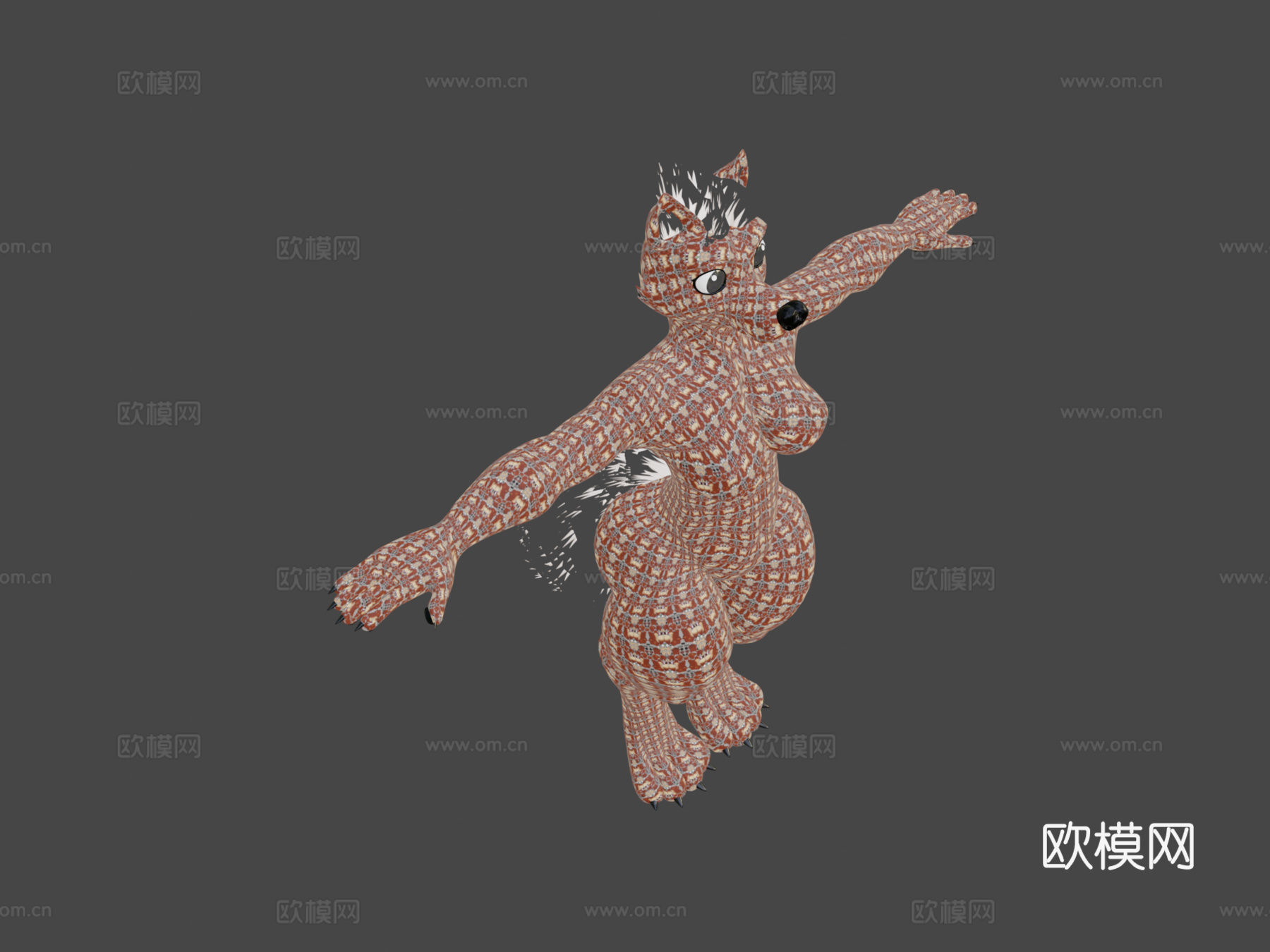 狼 - VR聊天与虚拟主播头像3d模型