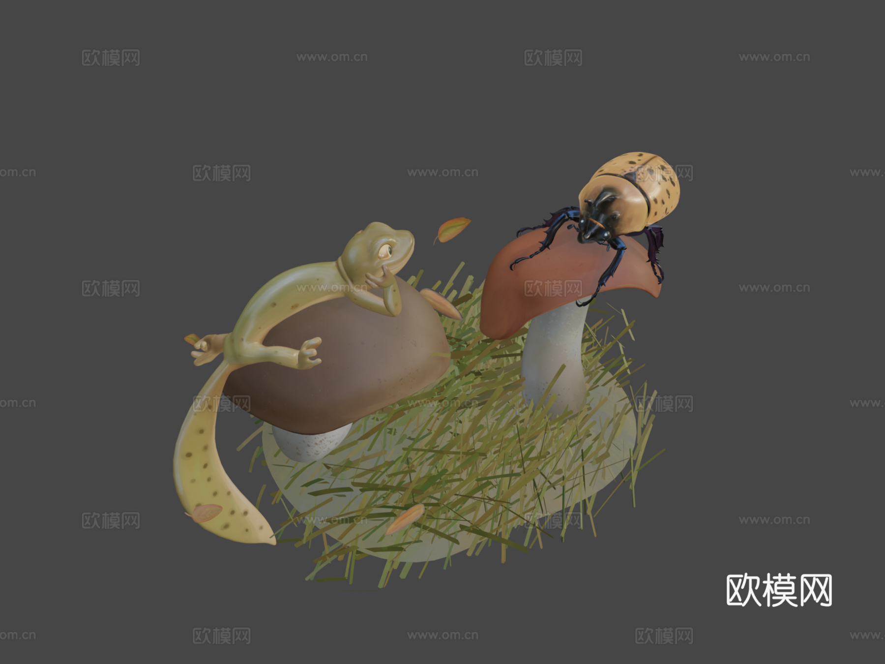 蝾螈3d模型