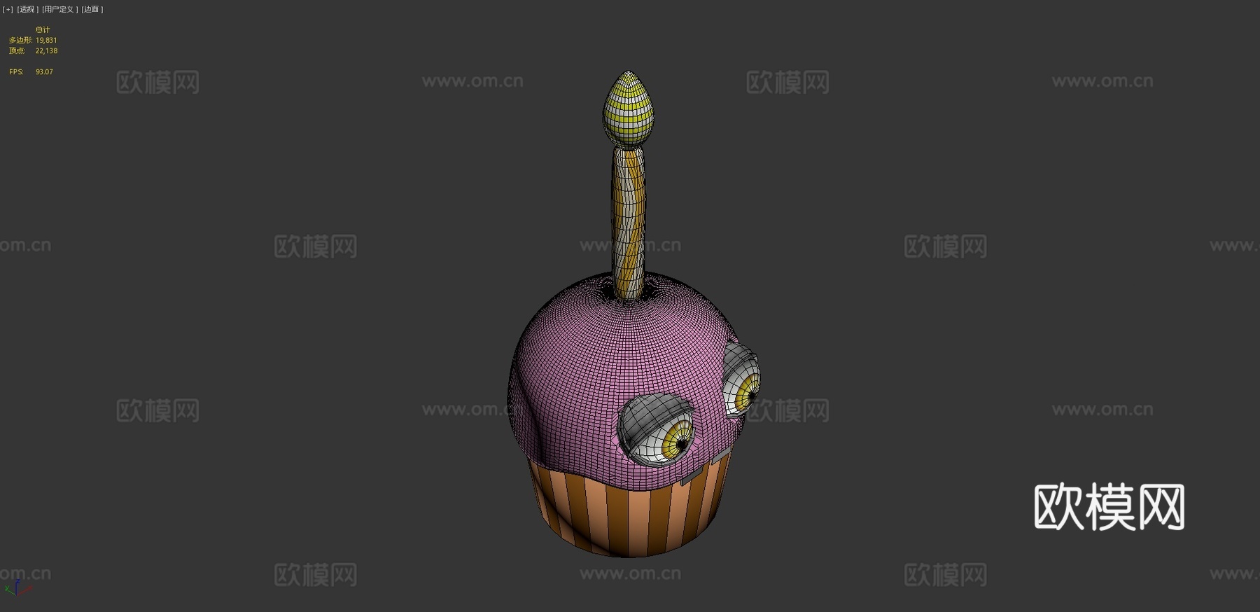 玩具熊的五夜后宫1杯子蛋糕3d模型