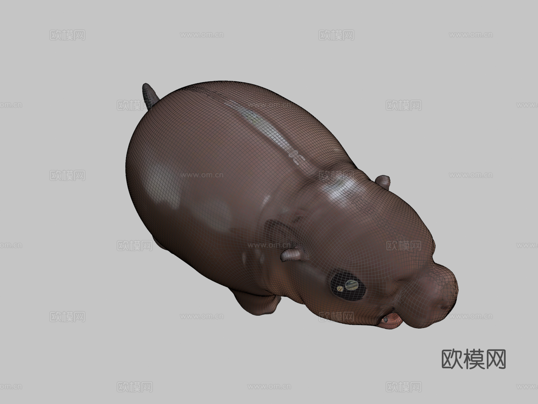 慕登-侏儒河马宝宝3d模型