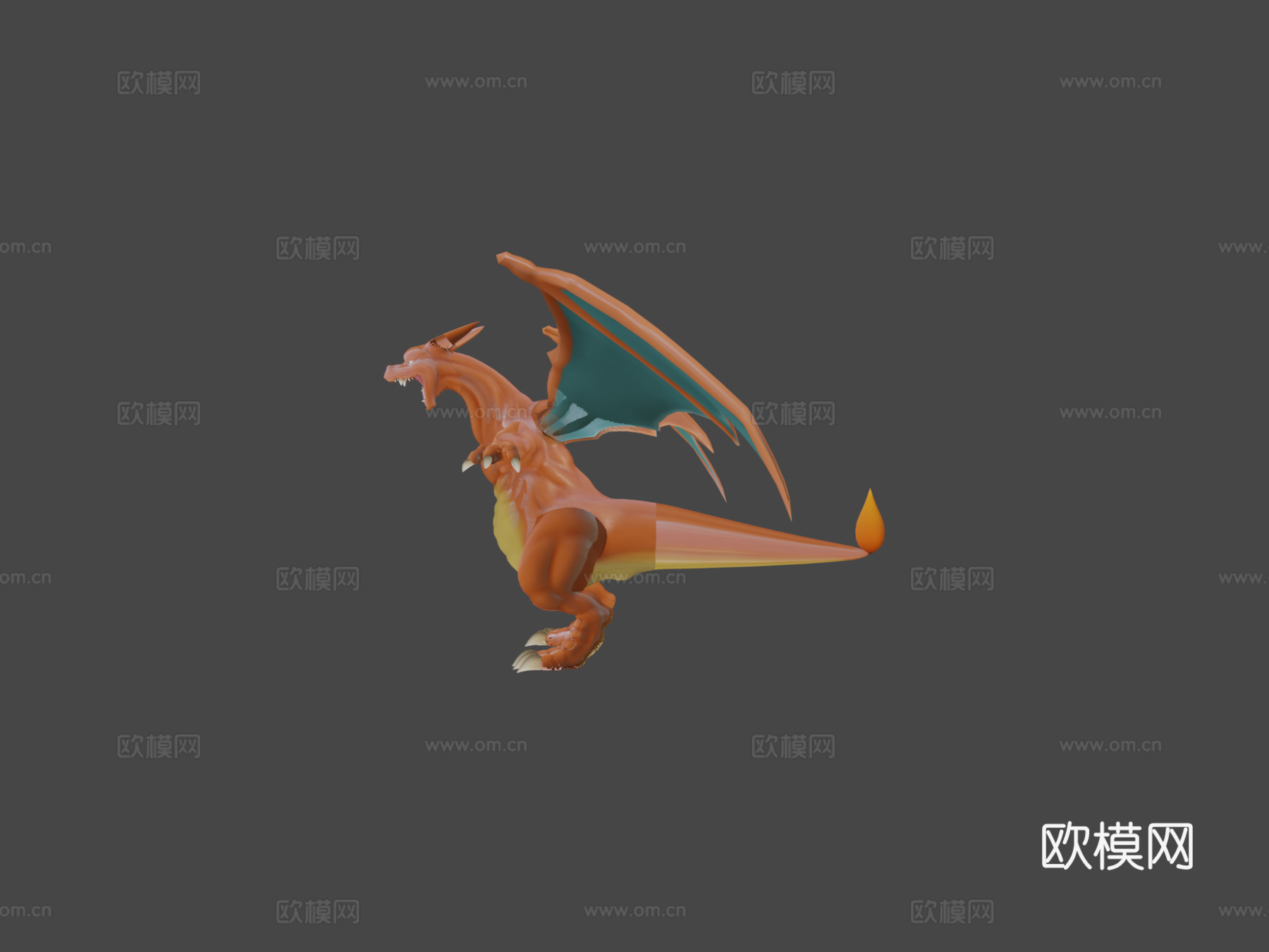风格化龙3d模型