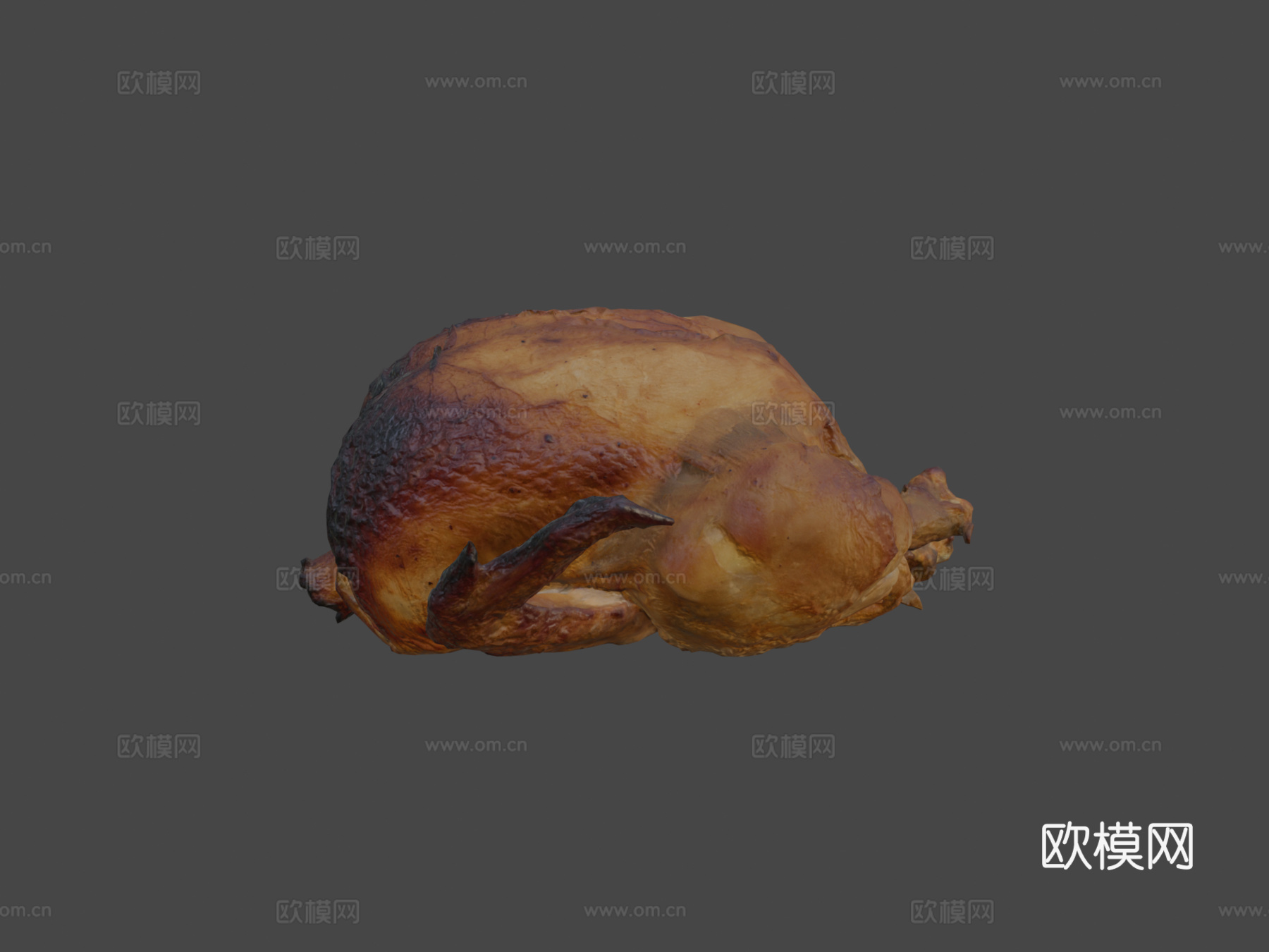 整只烤鸡3d模型
