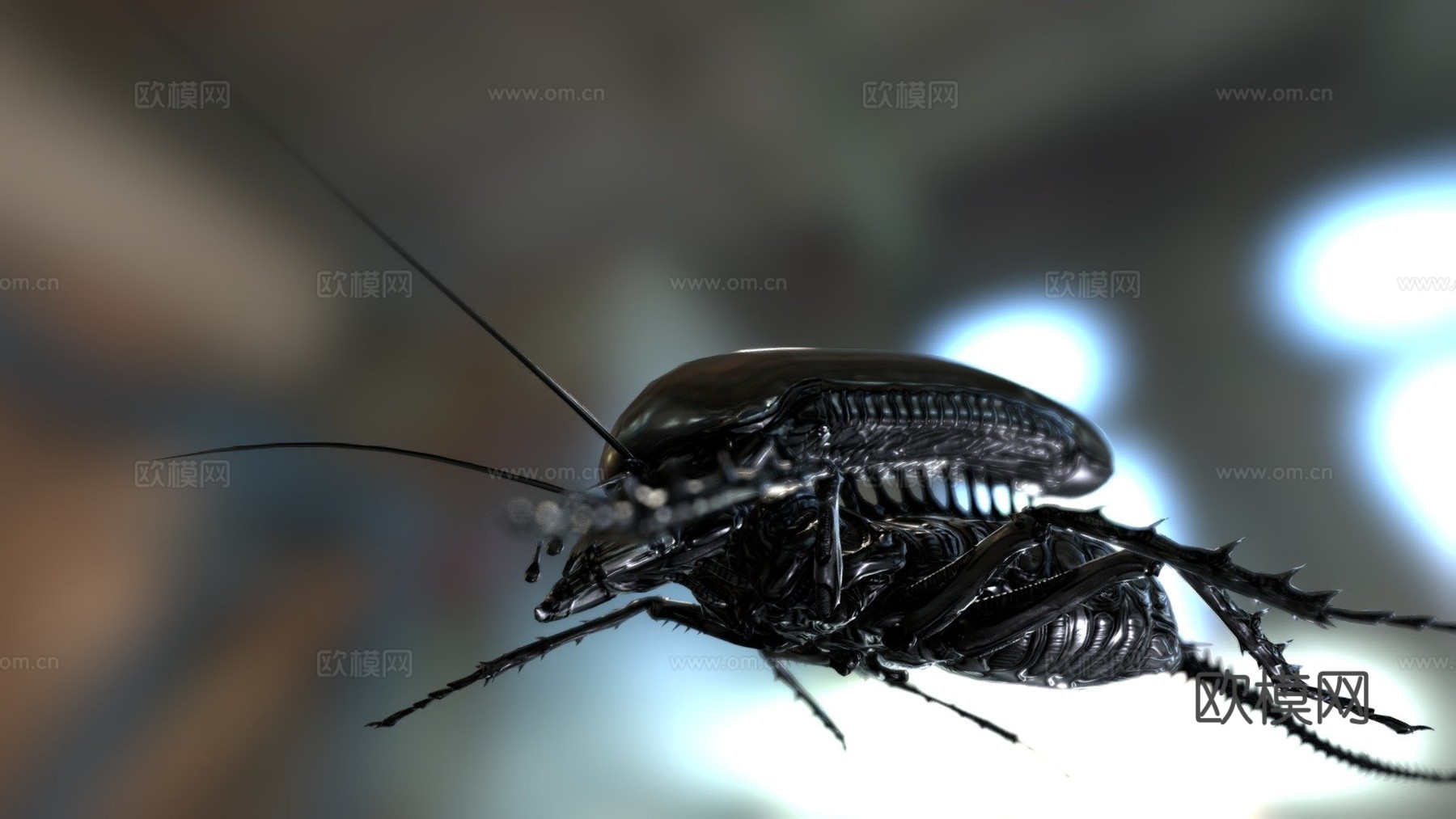 外星蟑螂3d模型