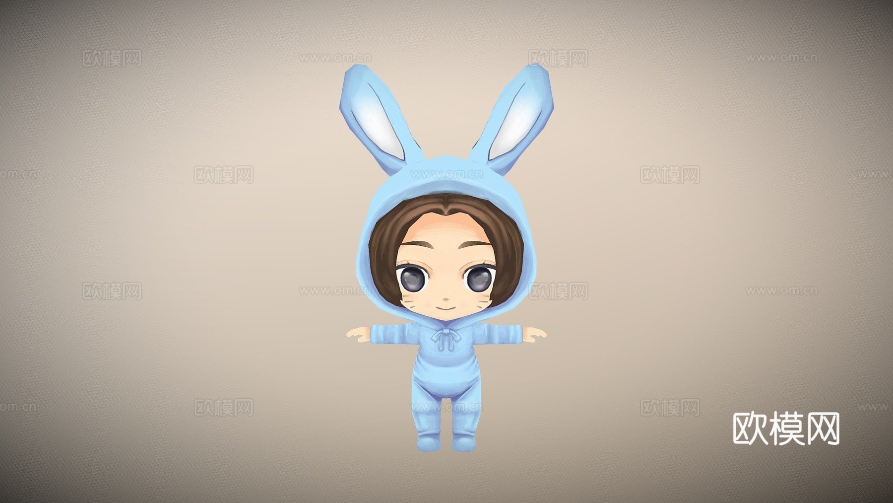 兔子萌妹3d模型