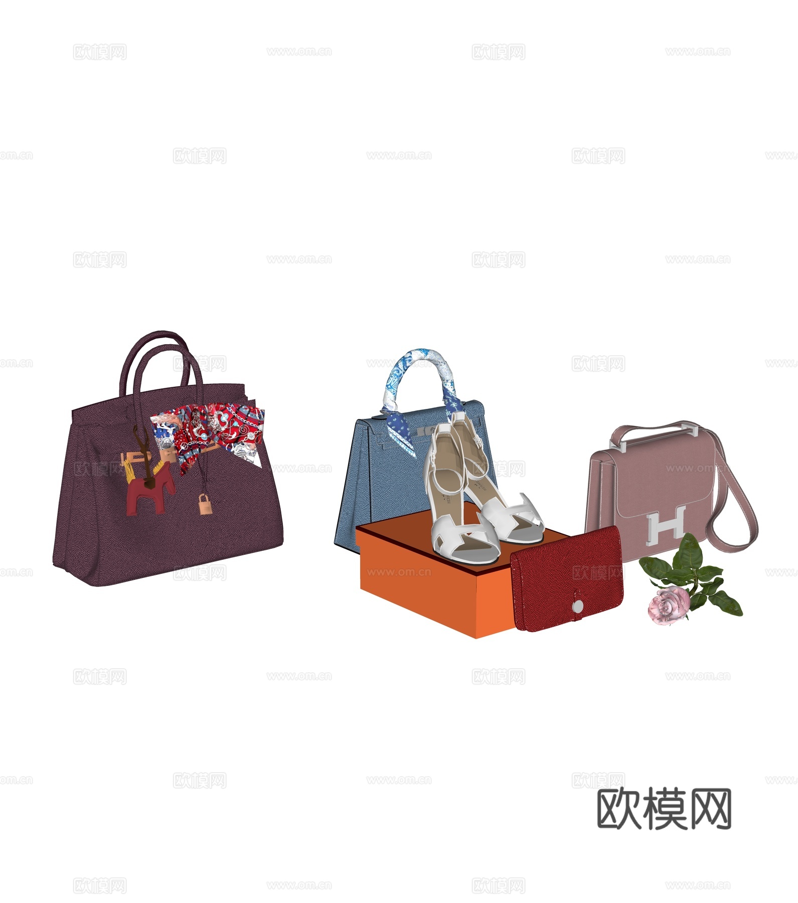 爱马仕手提包su模型