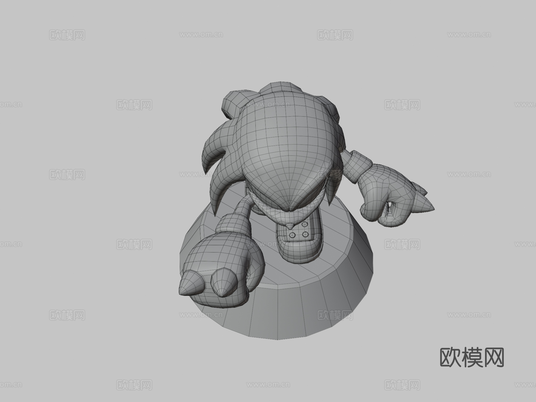 刺猬索尼克世代-针鼹纳克鲁斯雕像3d模型