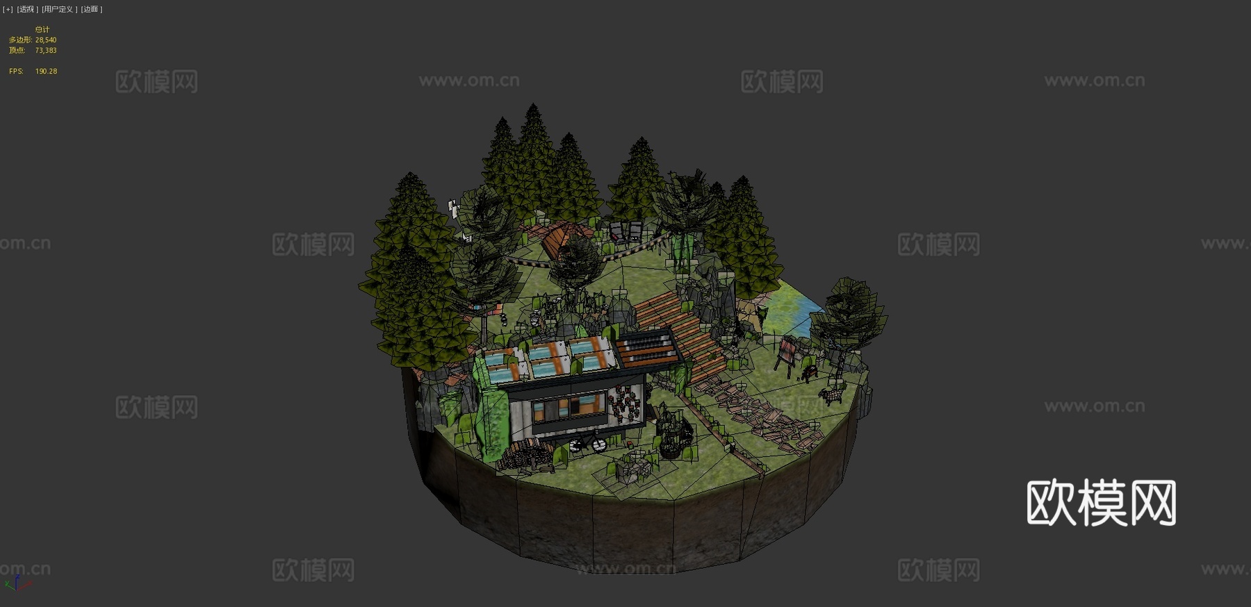生态场景立体模型3d模型