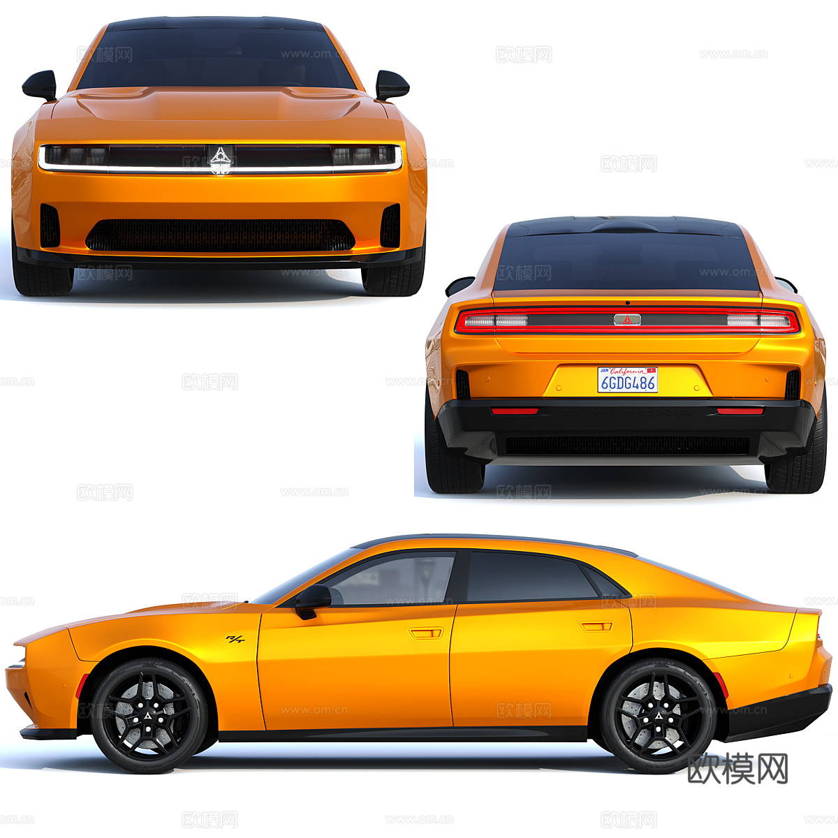道奇 Charger Daytona 4门 2024 轿车3d模型