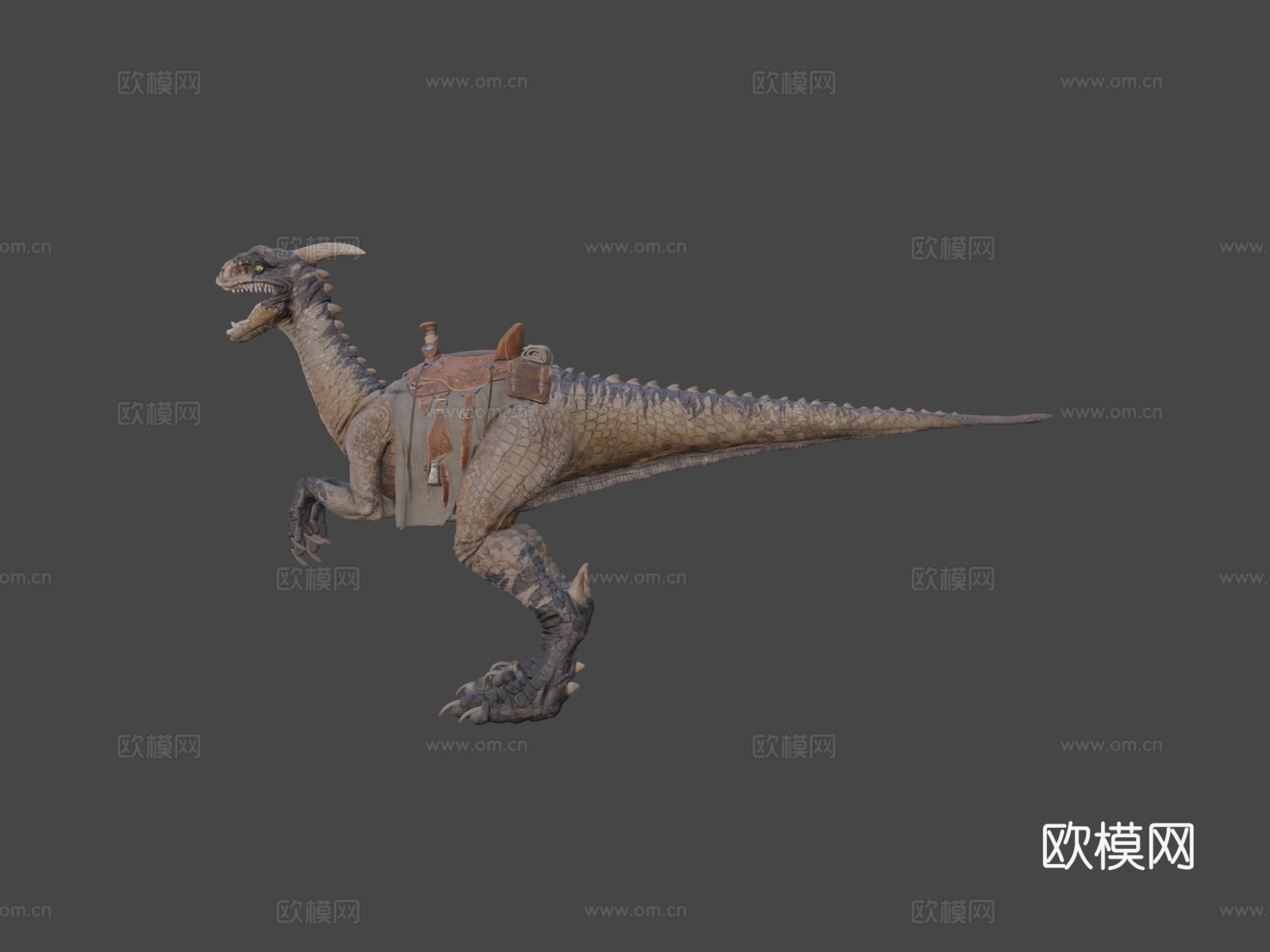 带鞍恐龙PBR模型3d模型