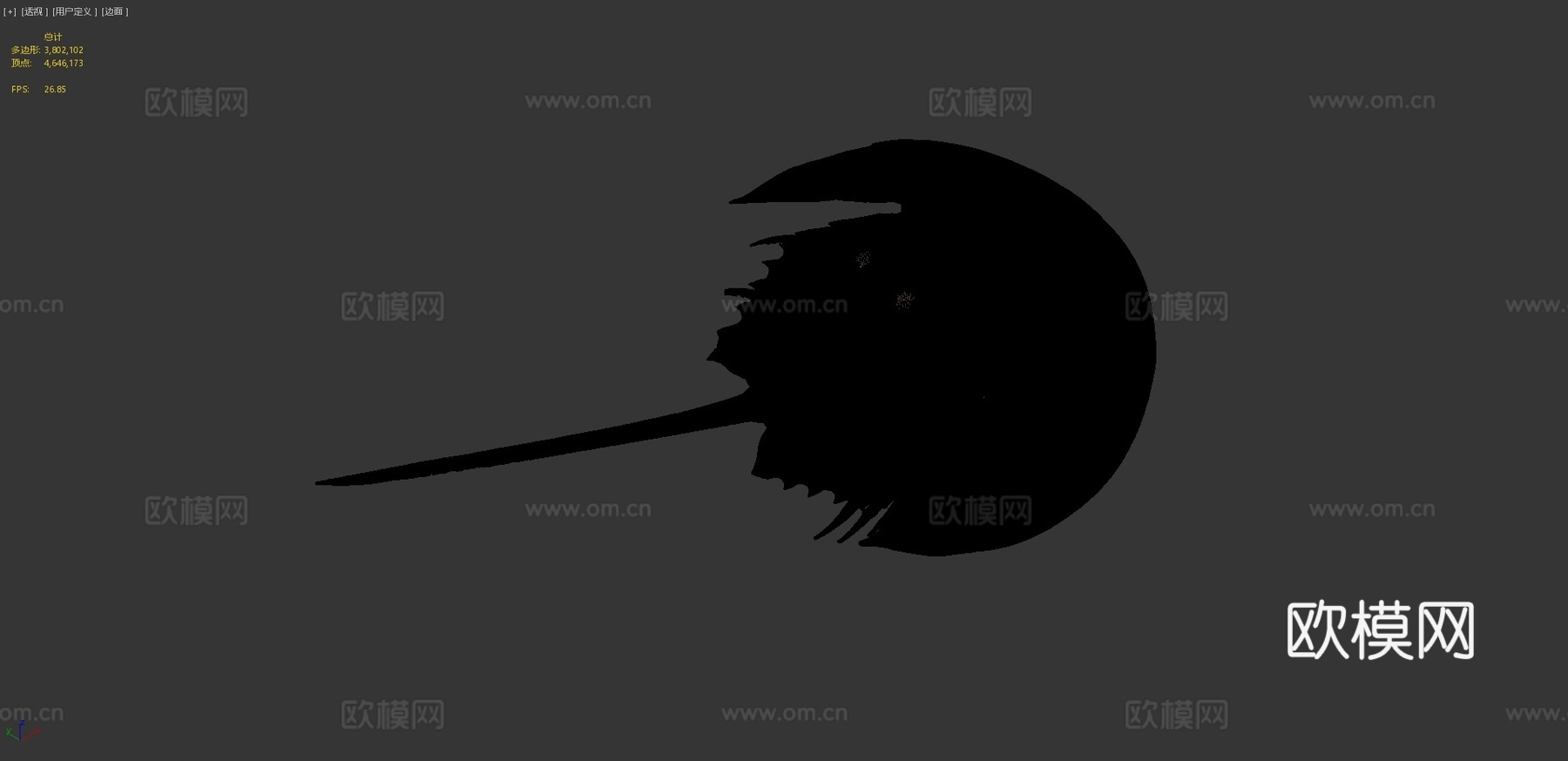 美洲鲎3d模型