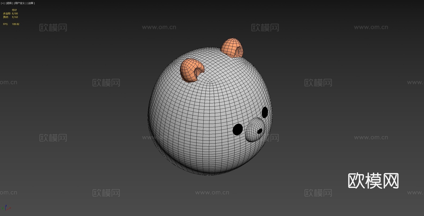 博美犬布可爱毛绒玩具3d模型