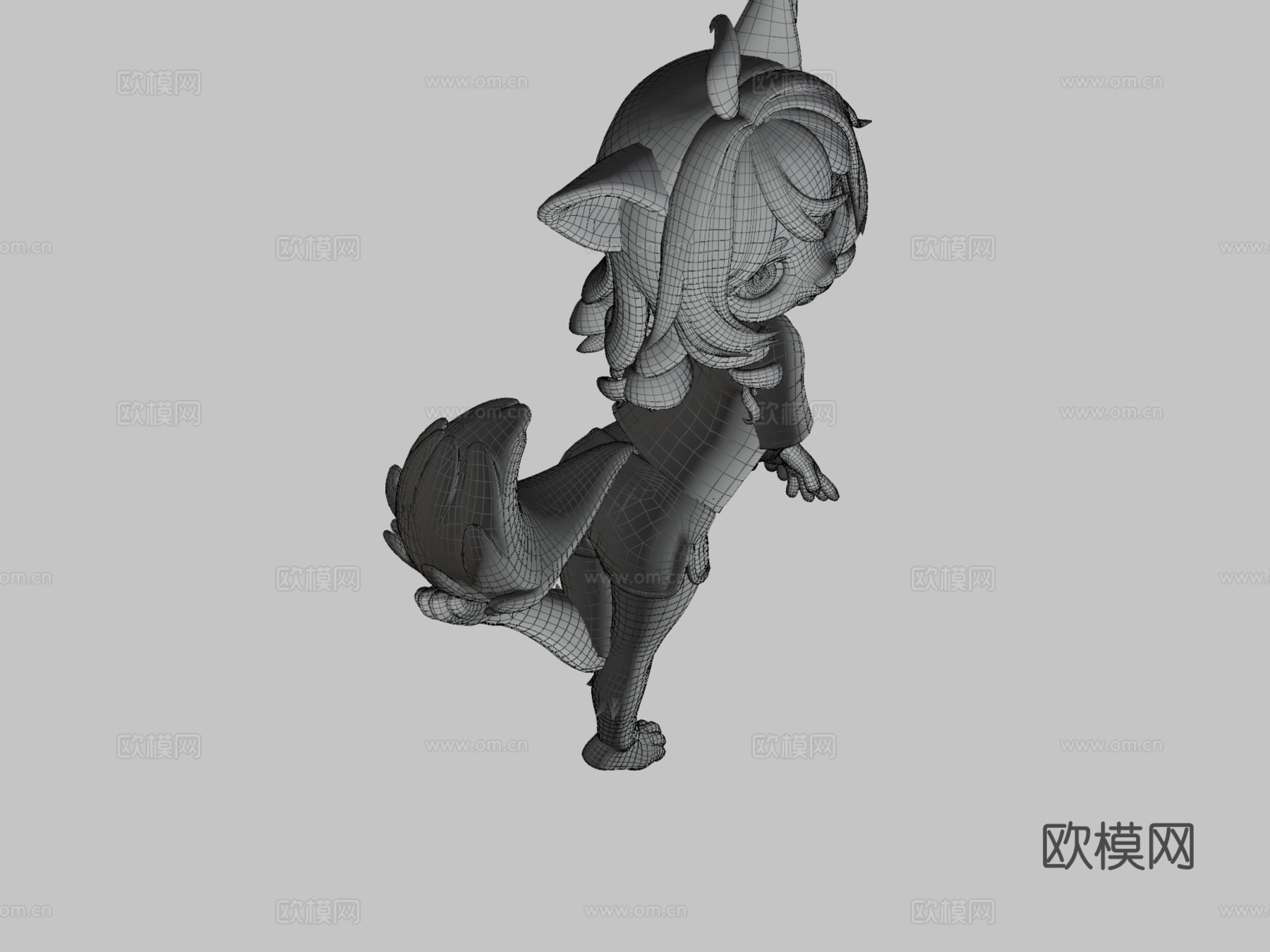 兽娘女孩3d模型