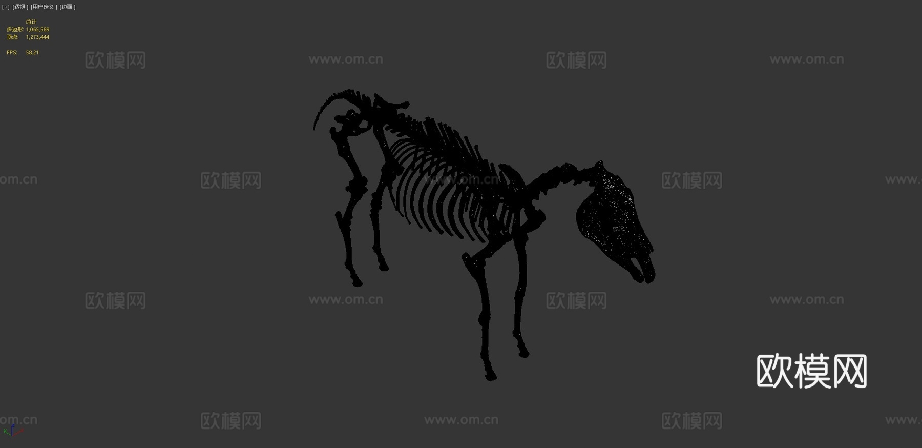 IMNH31001-37387哈格曼马3d模型