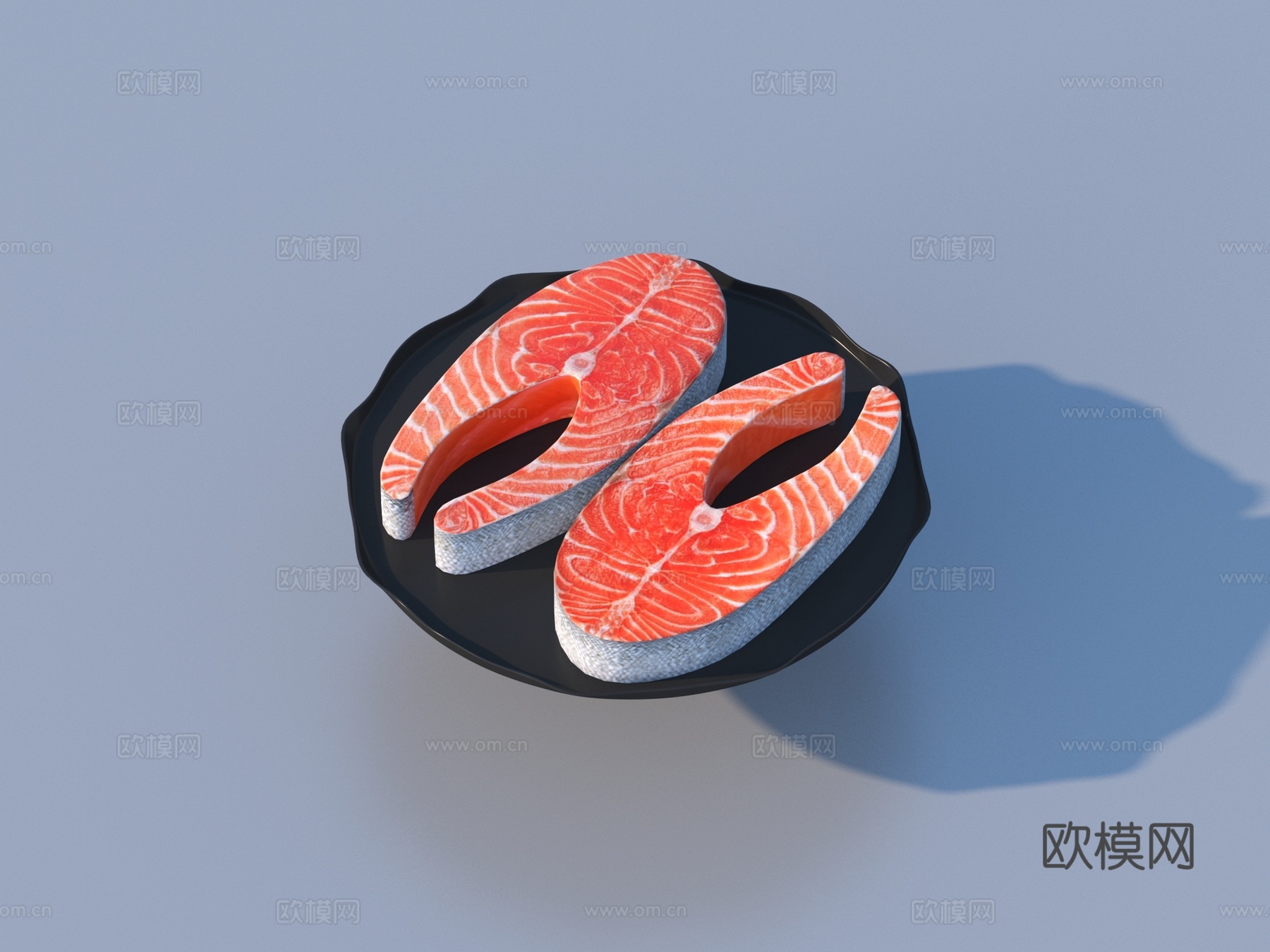 鱼肉 三文鱼 食物 美食3d模型
