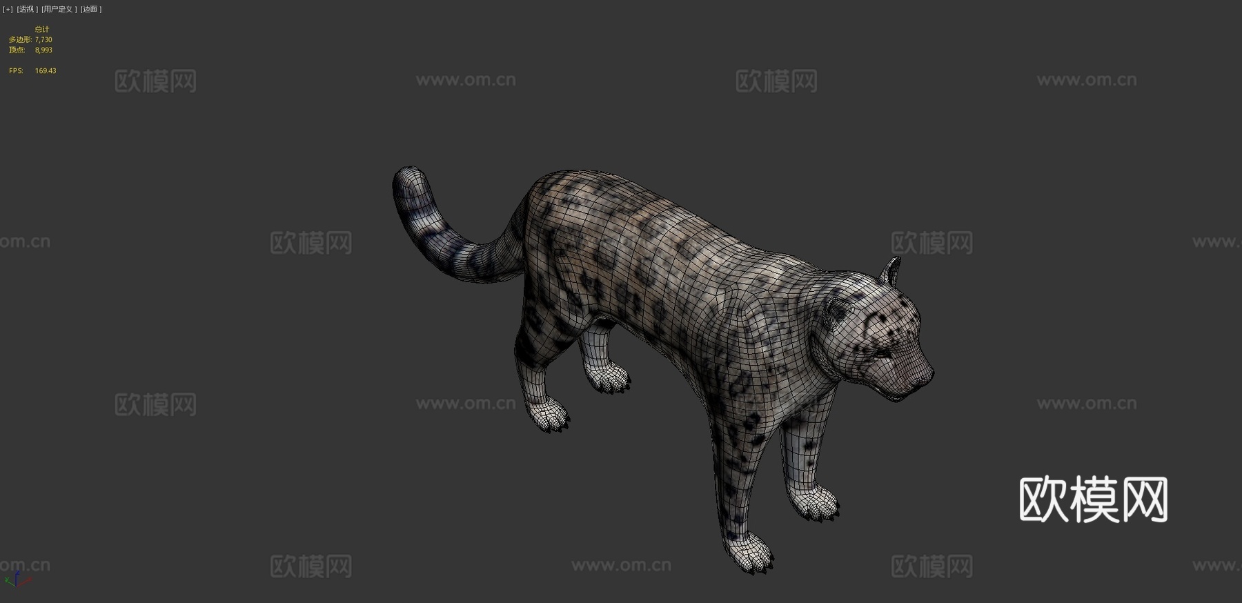 雪豹3d模型